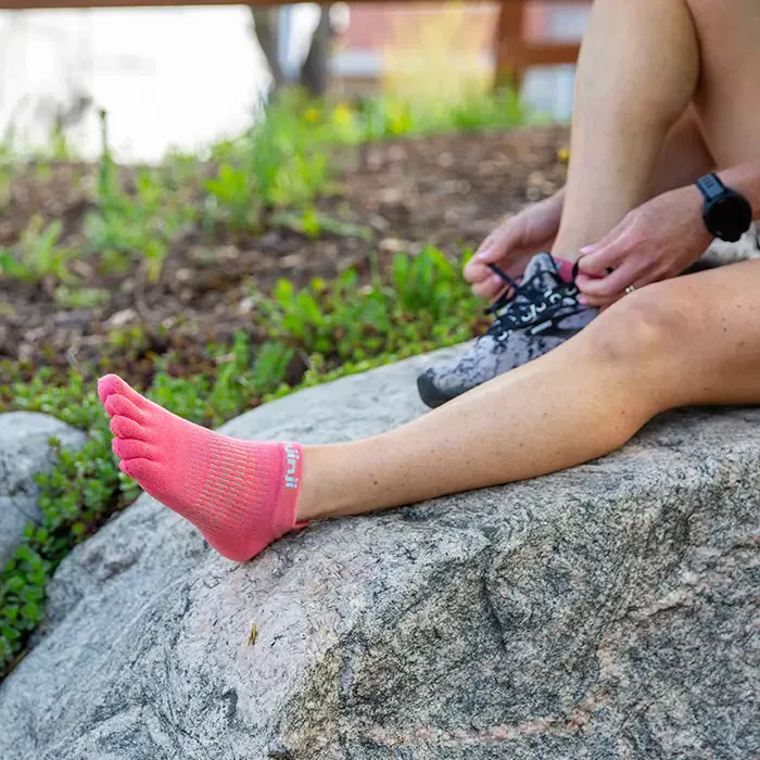 Injinji Run Sock | Lightweight | No Show | Coral | Womens - Image 4