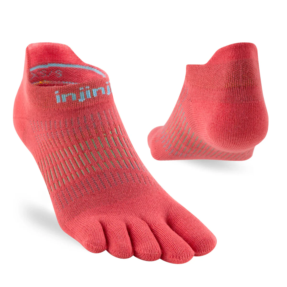 Injinji Run Sock | Lightweight | No Show | Coral | Womens - Image 6