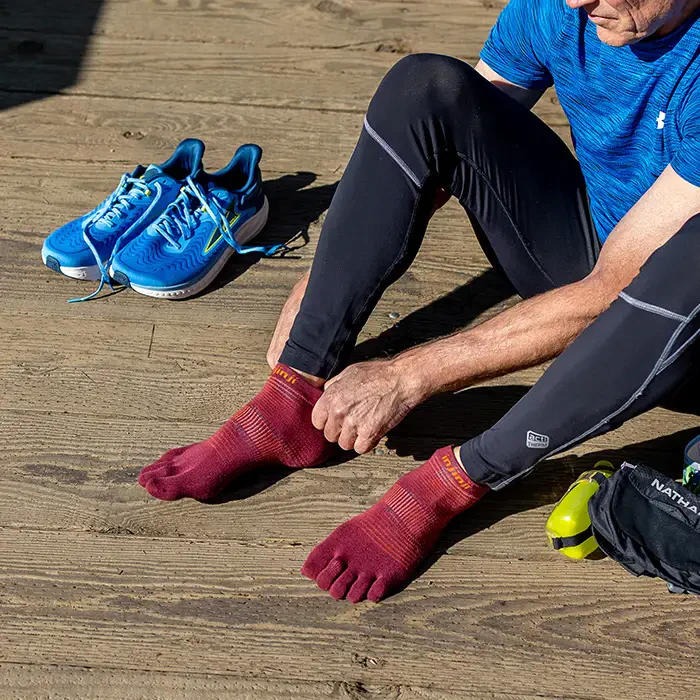Injinji Run Sock | Lightweight | No Show | Mahogany - Image 2