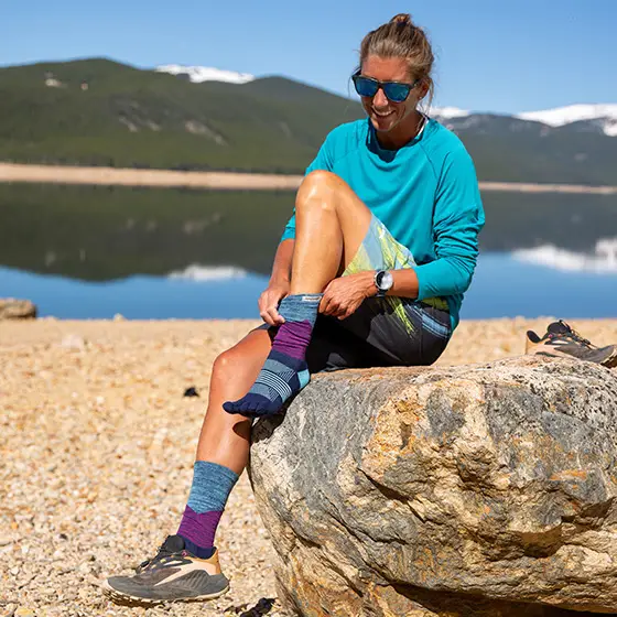 Injinji Trail Sock | Midweight | Crew Length | Twilight | Womens - Image 5