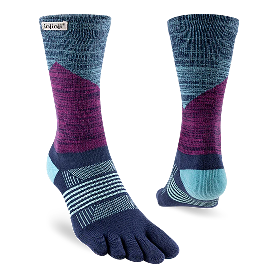 Injinji Trail Sock | Midweight | Crew Length | Twilight | Womens - Image 6