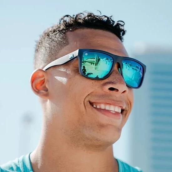 Knockaround Sunglasses | Torrey Pines Sport | Rubberized Navy / Mint - Image 2