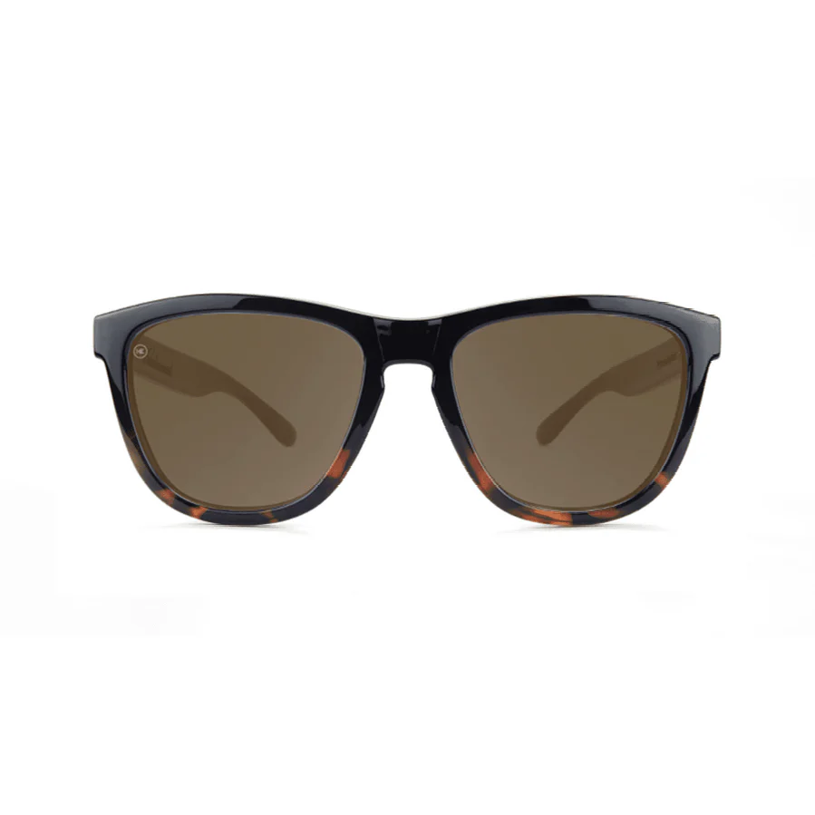 Knockaround Sunglasses | Premiums | Glossy Black and Tortoise Shell Fade / Amber - Image 3
