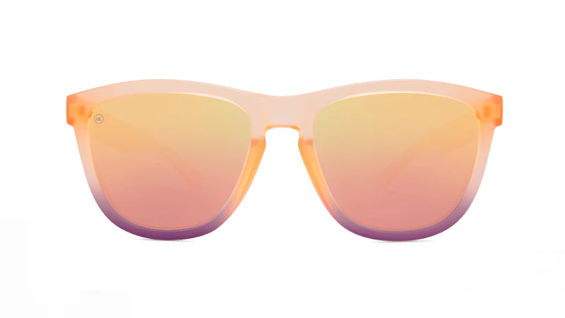 Knockaround Sunglasses | Premiums | Frosted Rose Quartz Fade / Rose - Image 4