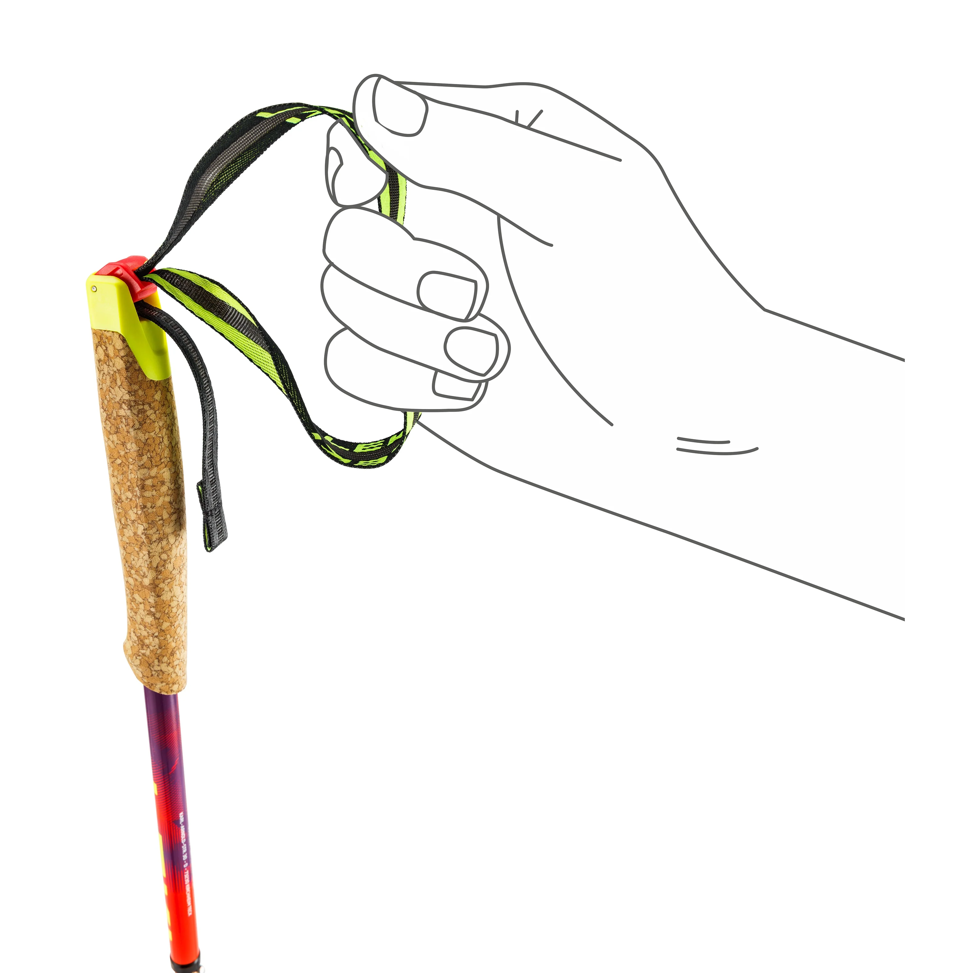 Leki Neotrail Pro FX.One Superlite Poles | Bright Red / Violet / Neon - Image 2