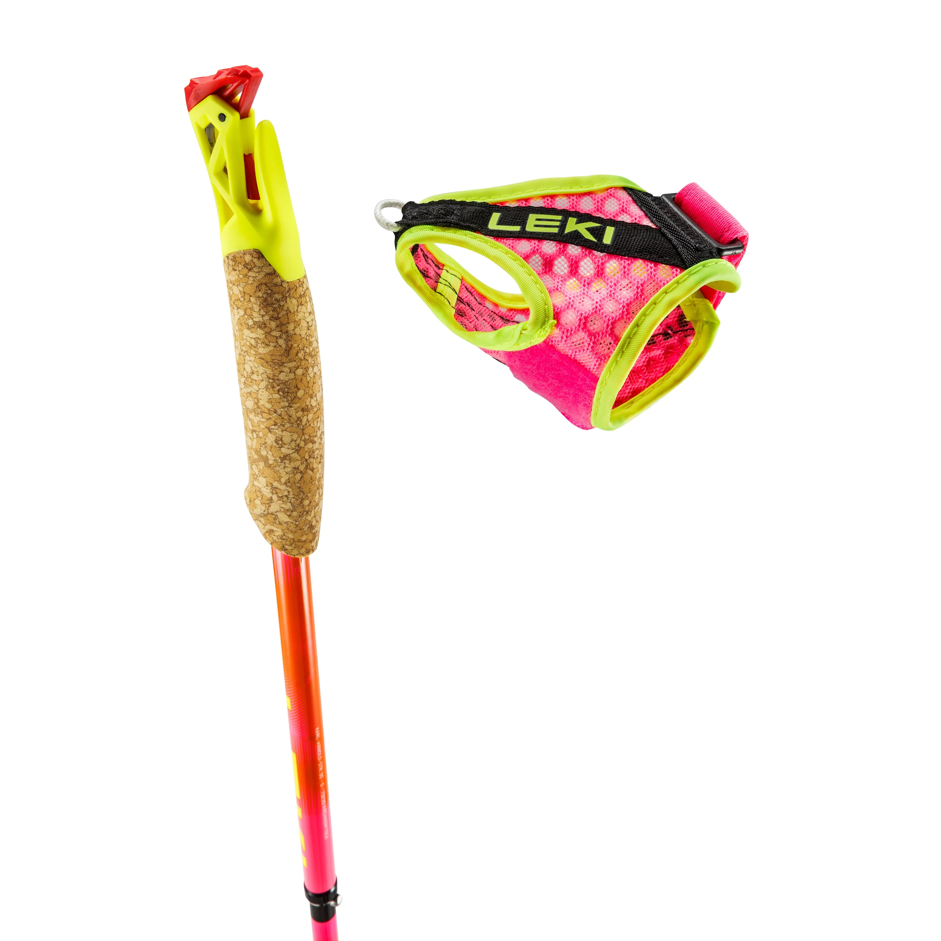 Leki Ultratrail FX.One Superlite Running Poles | Neon Pink / Pastel Orange / Neon - Image 3
