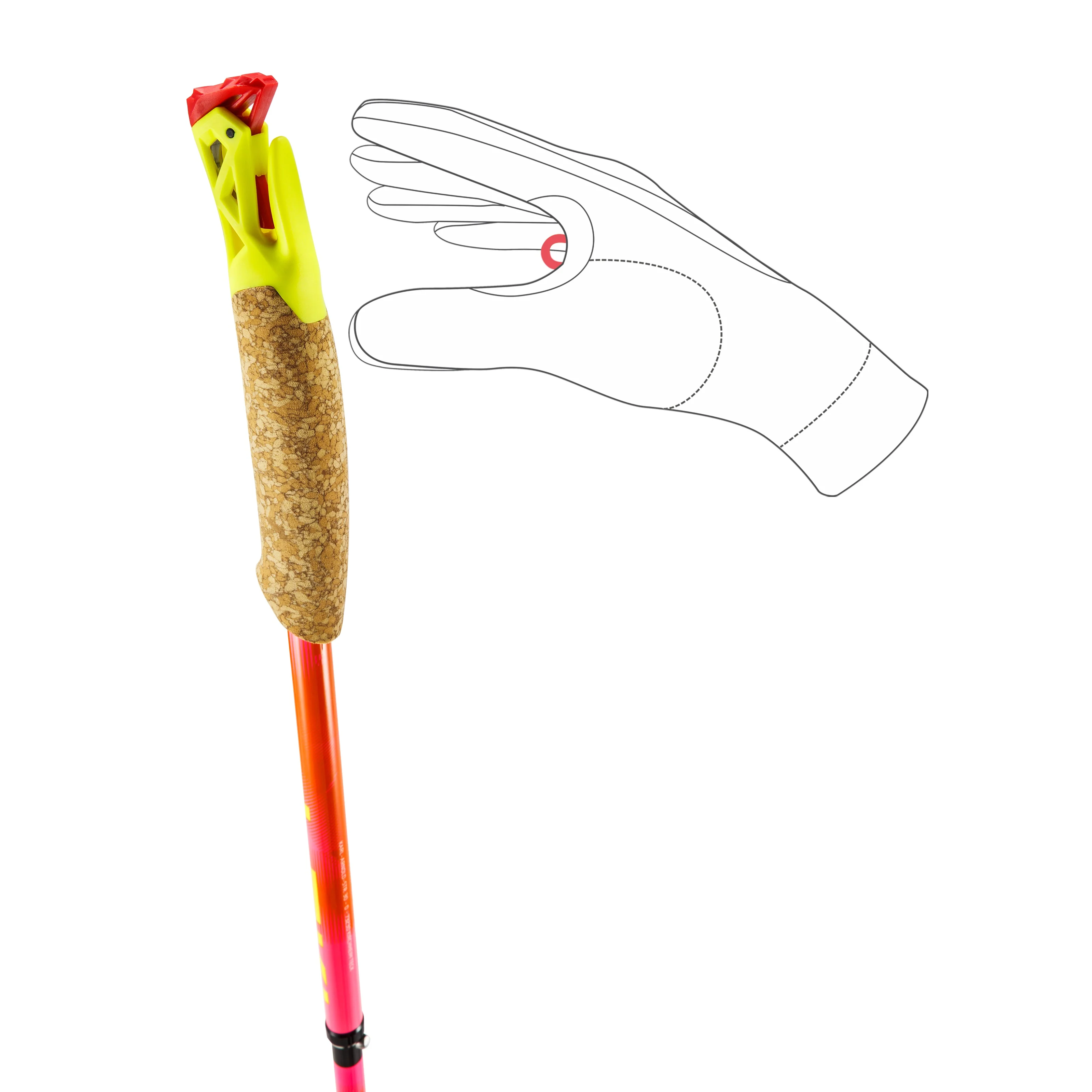 Leki Ultratrail FX.One Superlite Running Poles | Neon Pink / Pastel Orange / Neon - Image 7