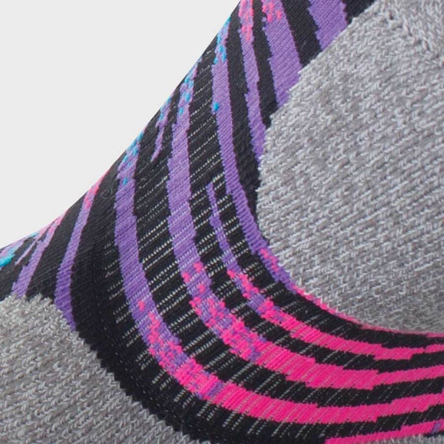 Lightfeet Evolution Predator Sock | Midweight | Mini Crew | Black / Fluro Pink - Image 3