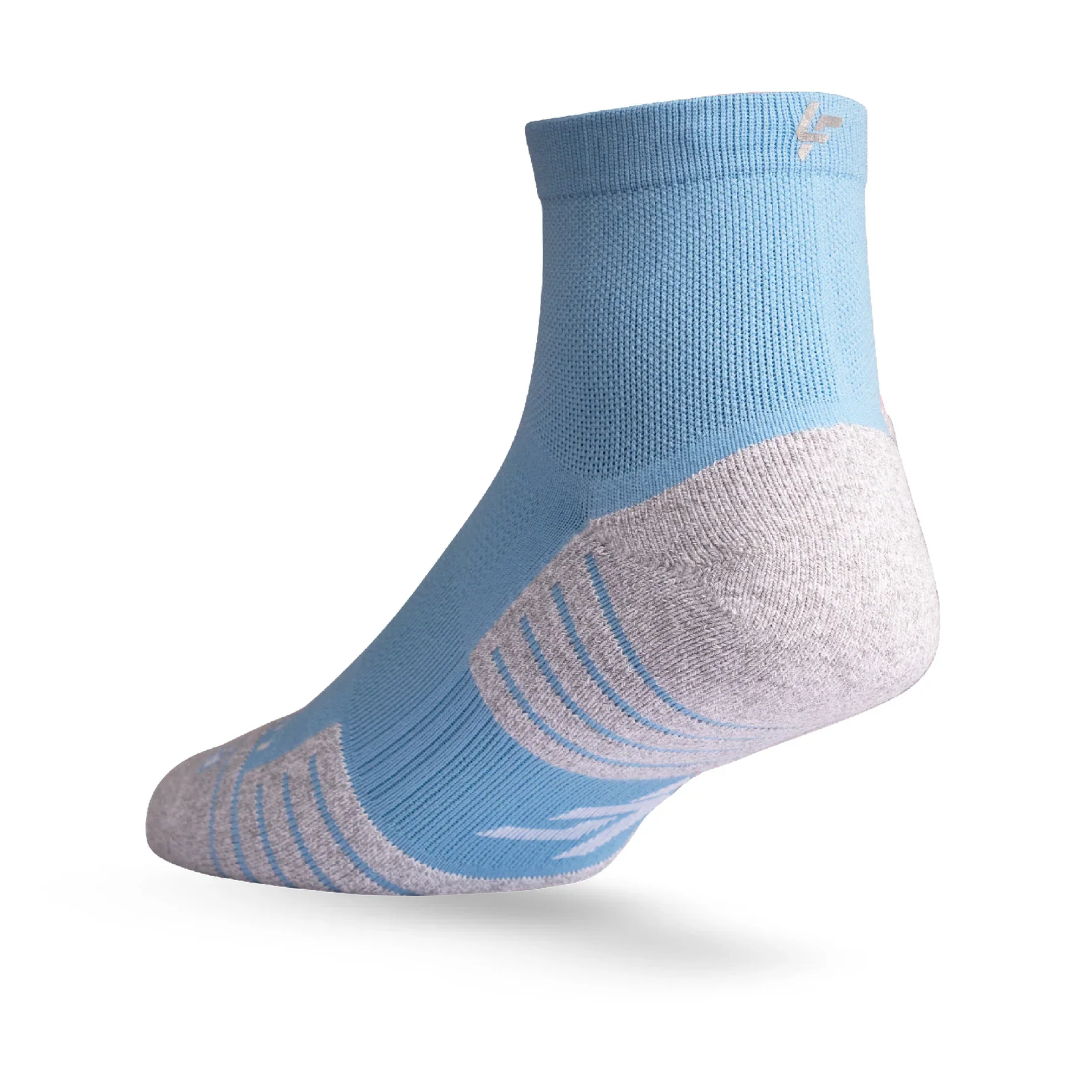 Lightfeet Performance Socks | Midweight | Quarter Crew | Soft Blue - Image 4