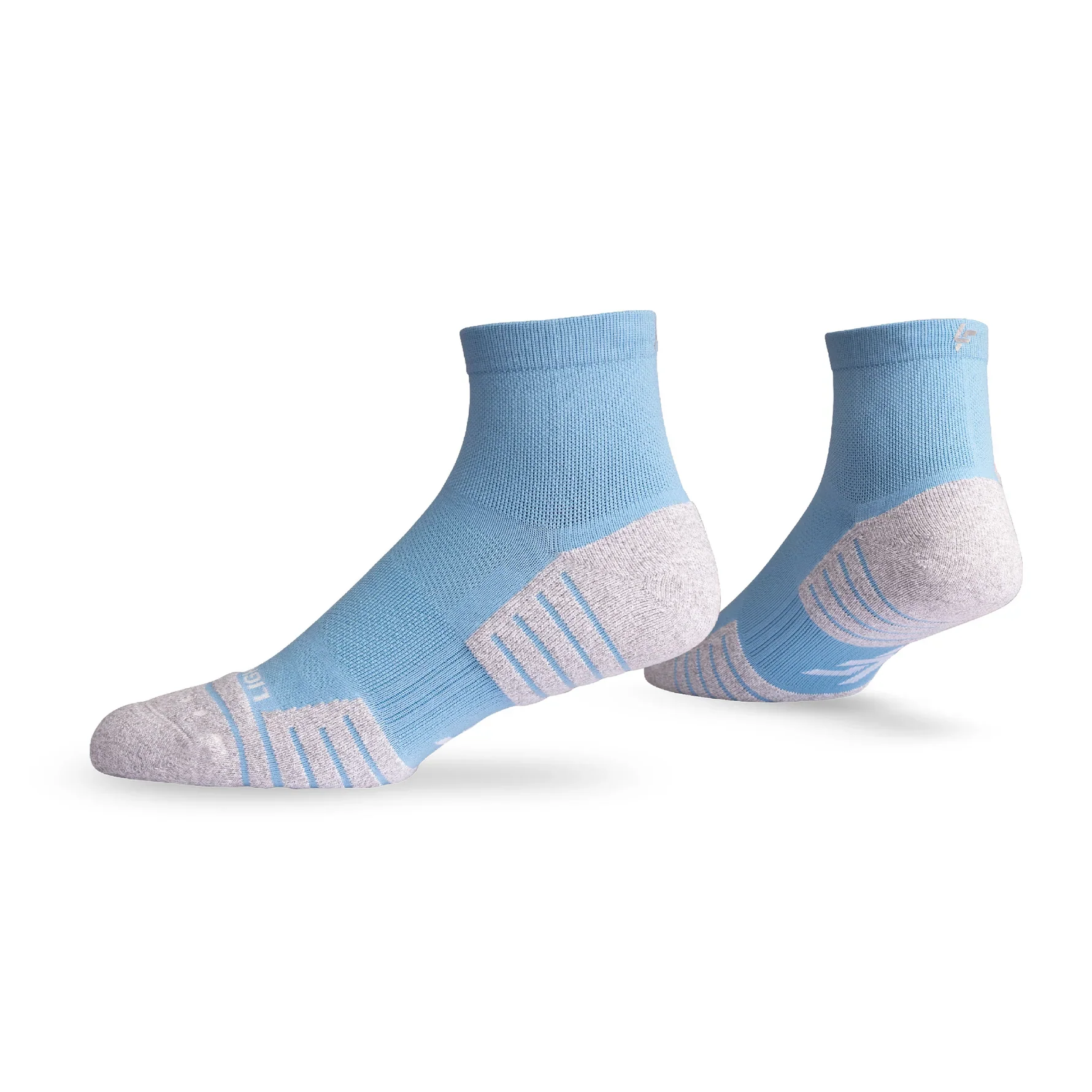 Lightfeet Performance Socks | Midweight | Quarter Crew | Soft Blue - Image 5