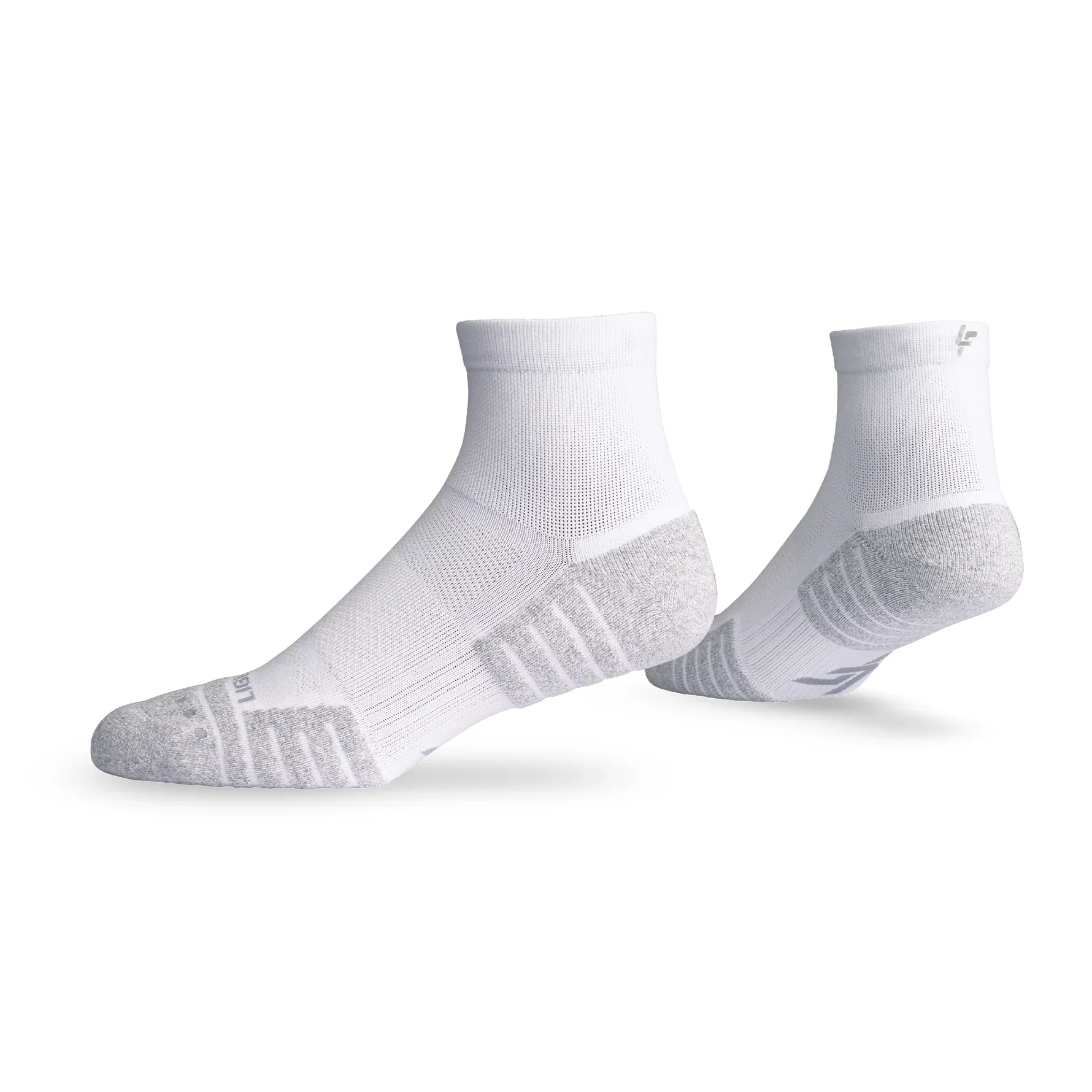 Lightfeet Performance Socks | Midweight | Quarter Crew | White - Image 5