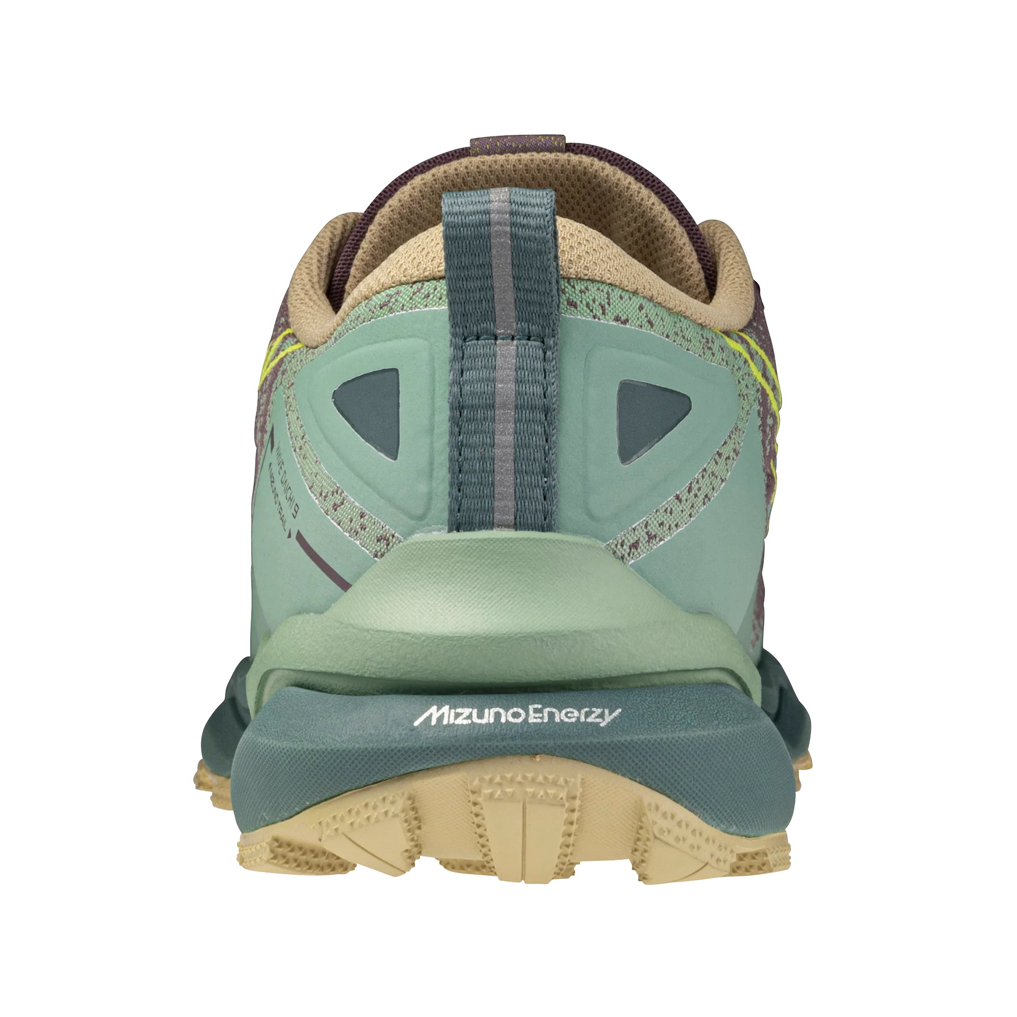 Mizuno Wave Daichi 9 | Granite Green / Fortune Yellow / Pale Khaki | Womens - Image 6