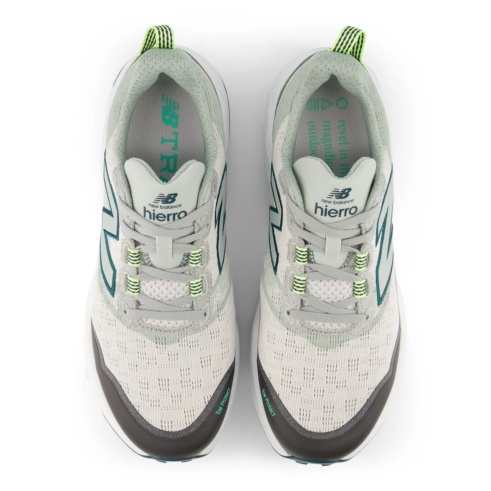 New Balance Fresh Foam X Hierro v9 | Grey Matter / Medusa Green | Mens - Image 3