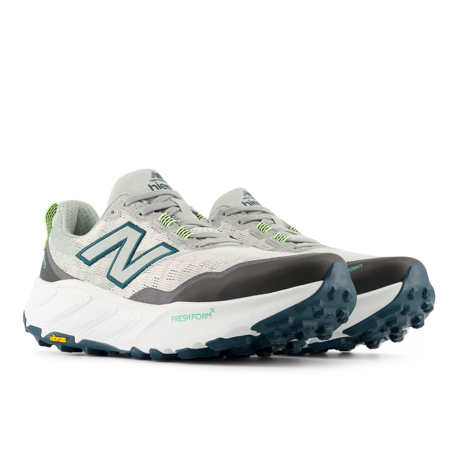 New Balance Fresh Foam X Hierro v9 | Grey Matter / Medusa Green | Mens - Image 4
