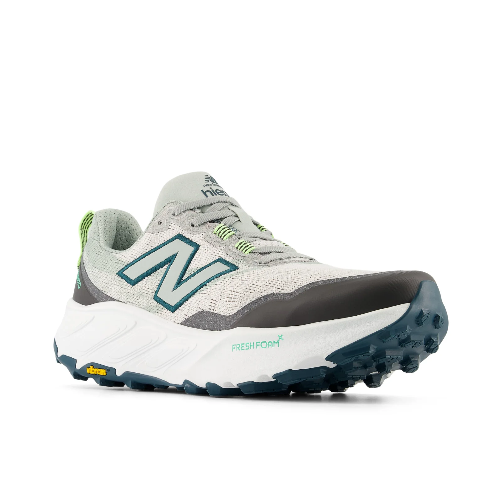 New Balance Fresh Foam X Hierro v9 | Grey Matter / Medusa Green | Mens - Image 6