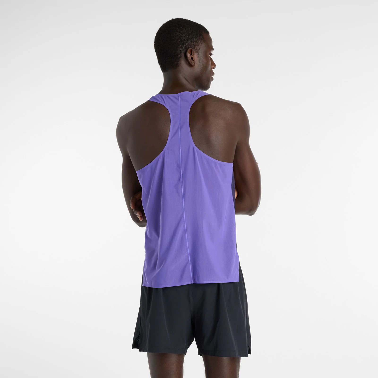 New Balance Race Day Ultra Light Printed Singlet | Electric Purple | Mens - Image 6