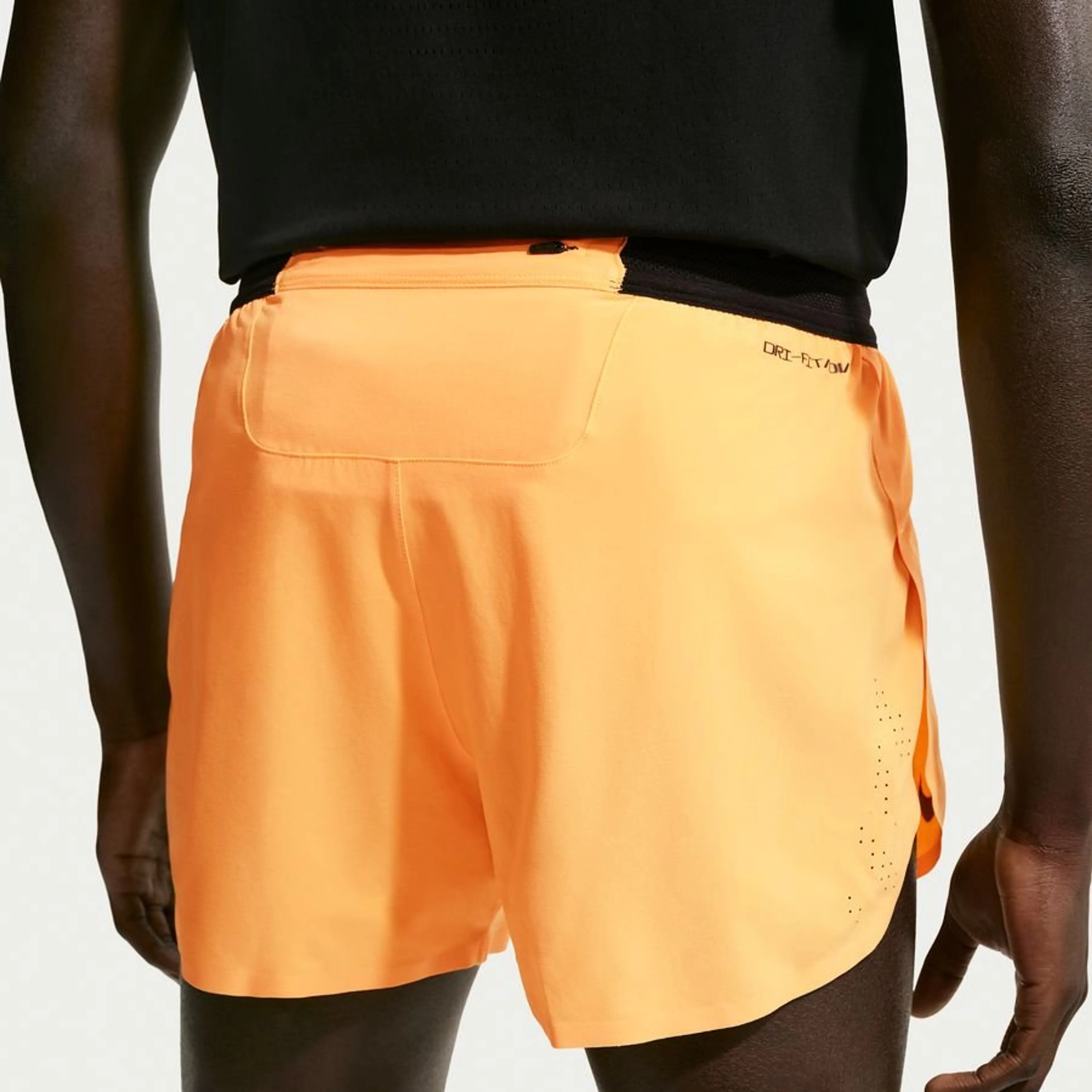 Nike AeroSwift 4" Shorts | Laser Orange / Black | Mens - Image 2