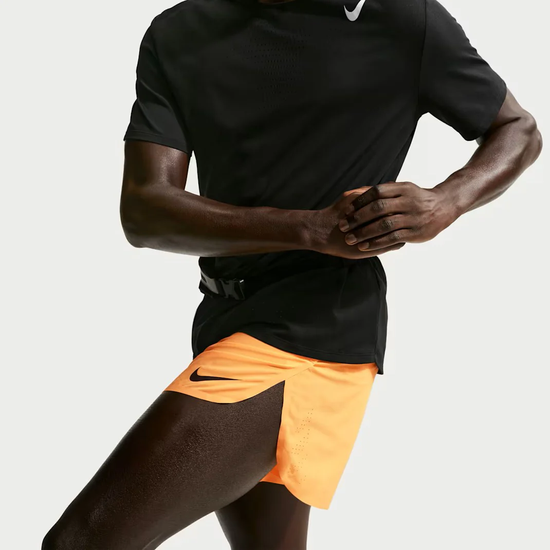 Nike AeroSwift 4" Shorts | Laser Orange / Black | Mens - Image 3