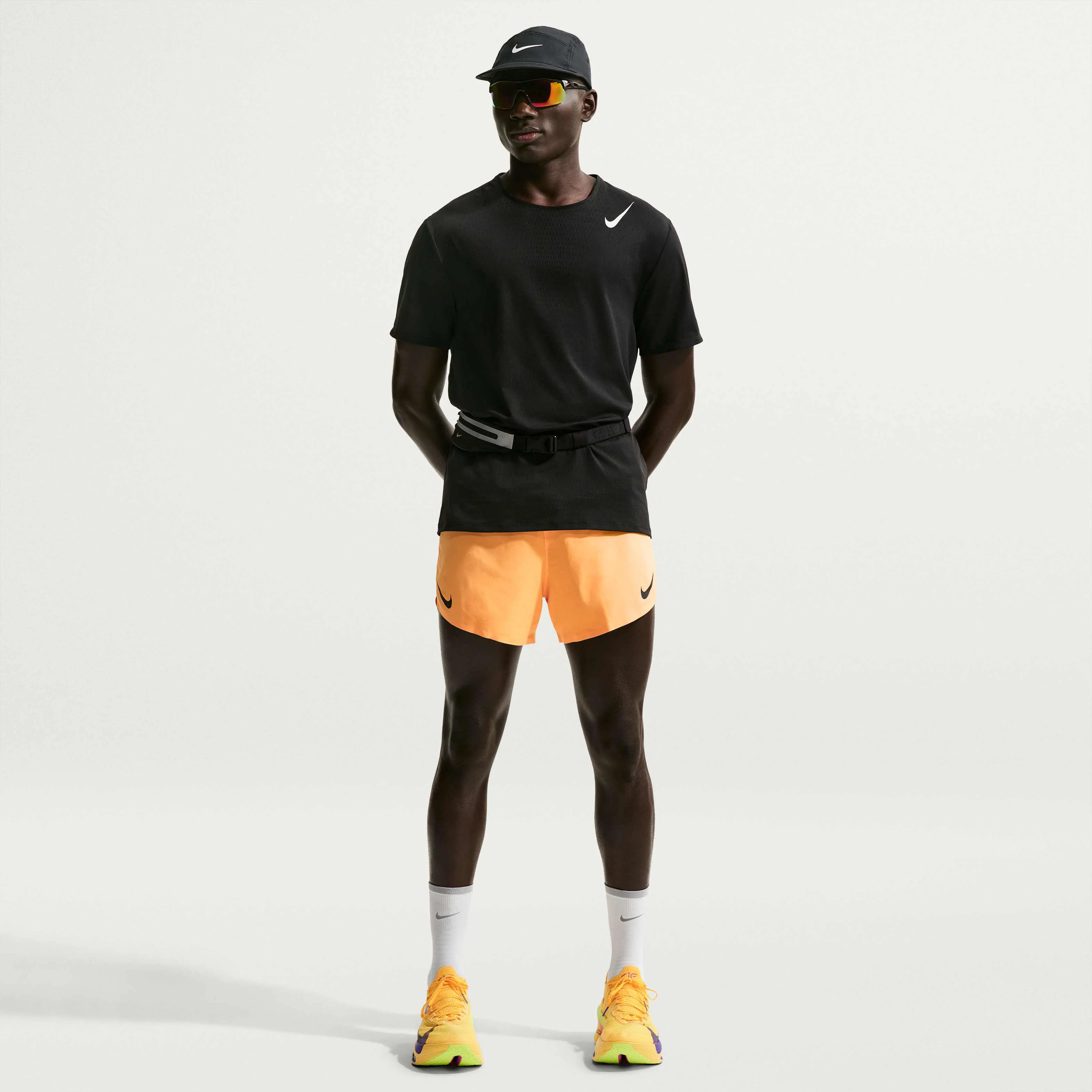 Nike AeroSwift 4" Shorts | Laser Orange / Black | Mens - Image 4