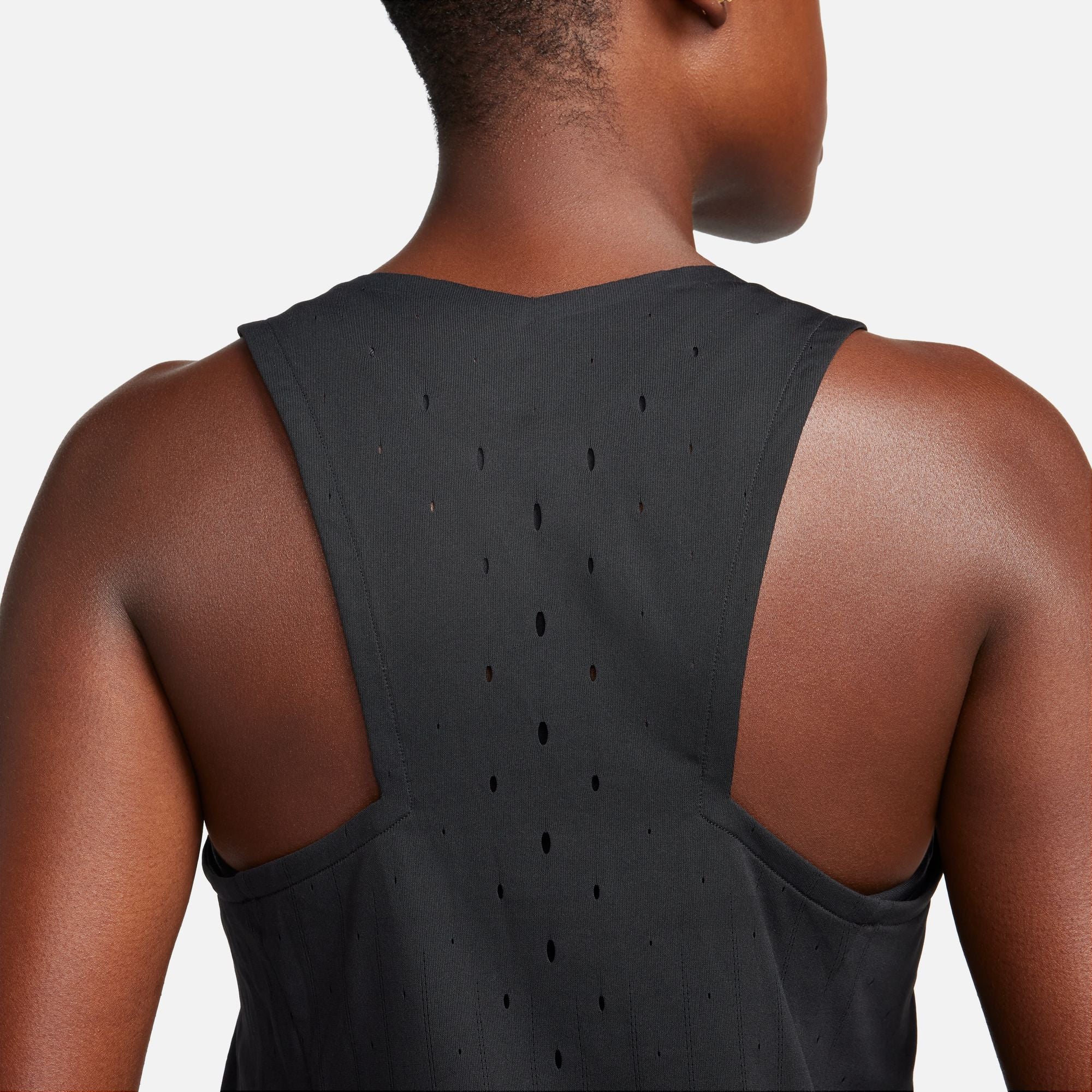 Nike AeroSwift Singlet | Black / White | Womens - Image 2