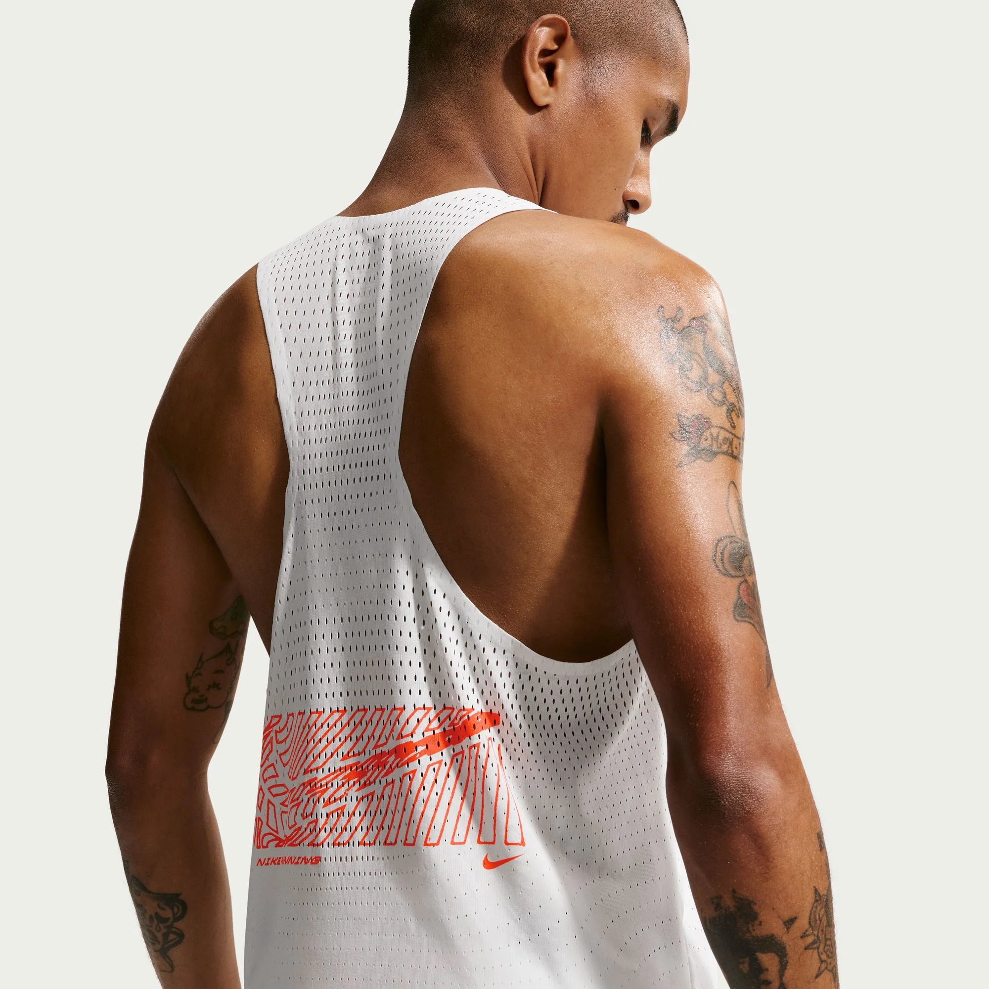 Nike AeroSwift Singlet | Summit White | Mens - Image 2