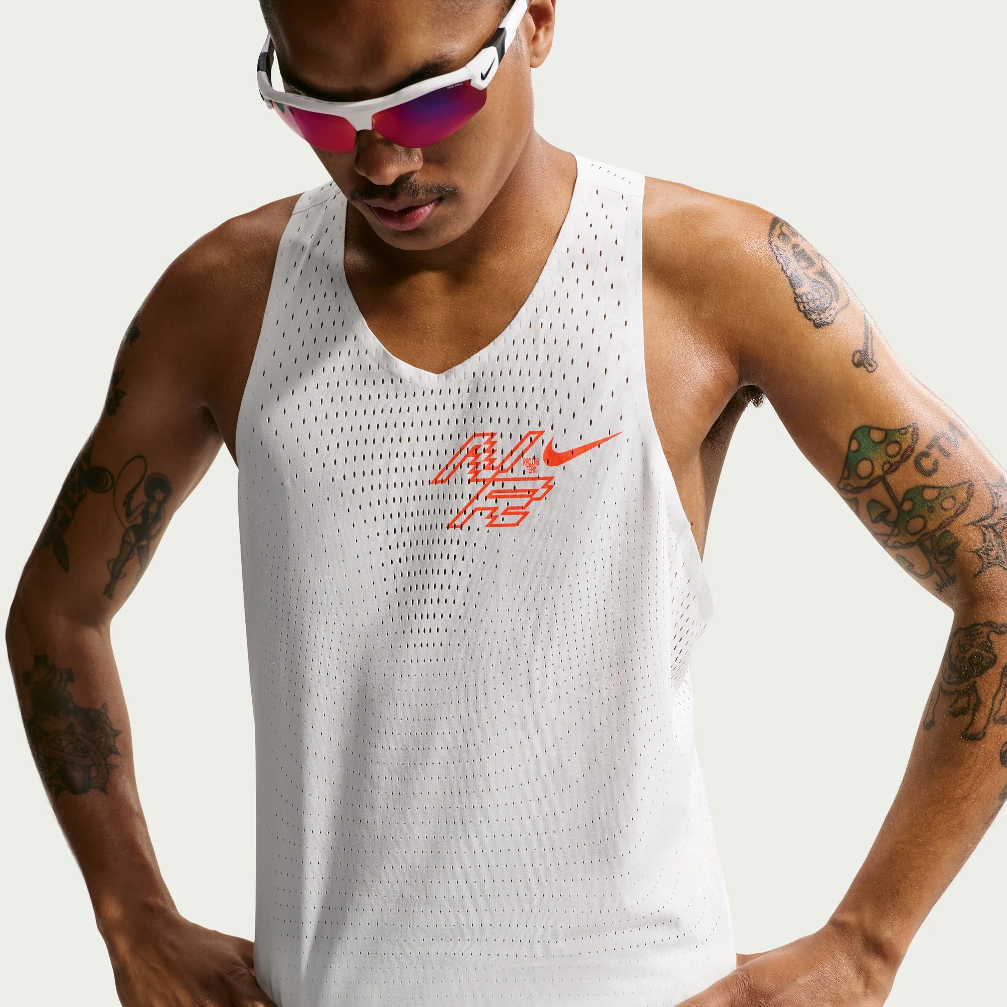 Nike AeroSwift Singlet | Summit White | Mens - Image 3