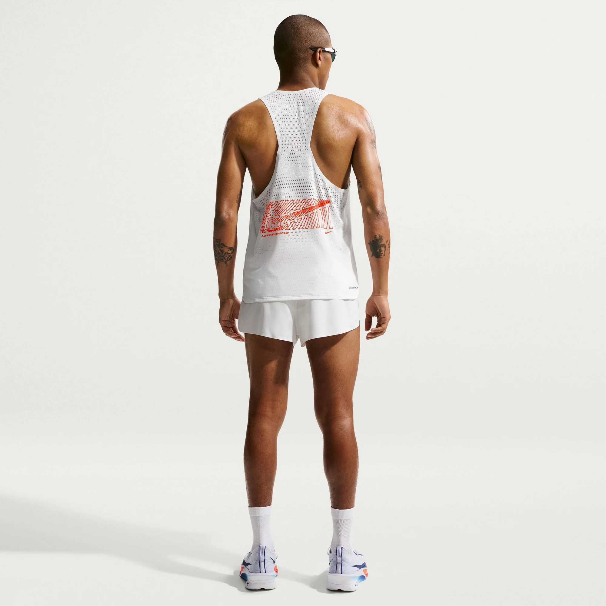 Nike AeroSwift Singlet | Summit White | Mens - Image 4