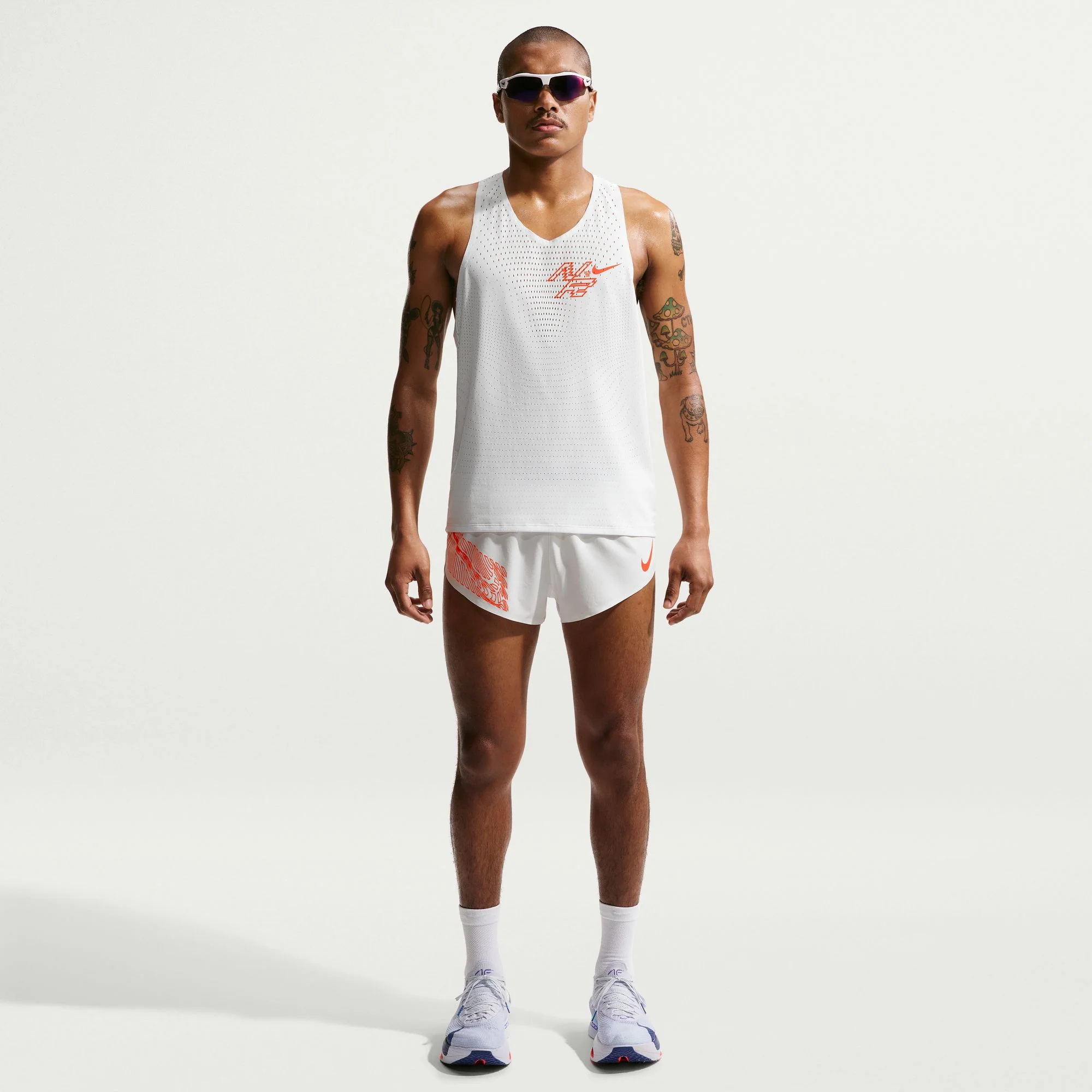 Nike AeroSwift Singlet | Summit White | Mens - Image 5