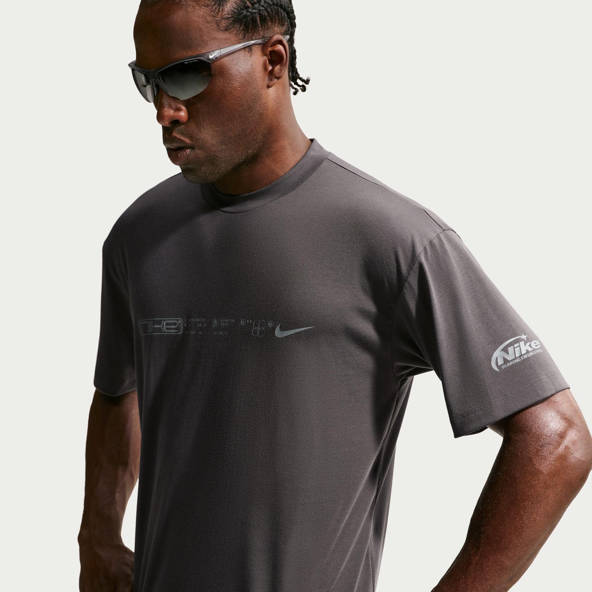 Nike Disrupt Tee | Medium Ash / Black | Mens - Image 4