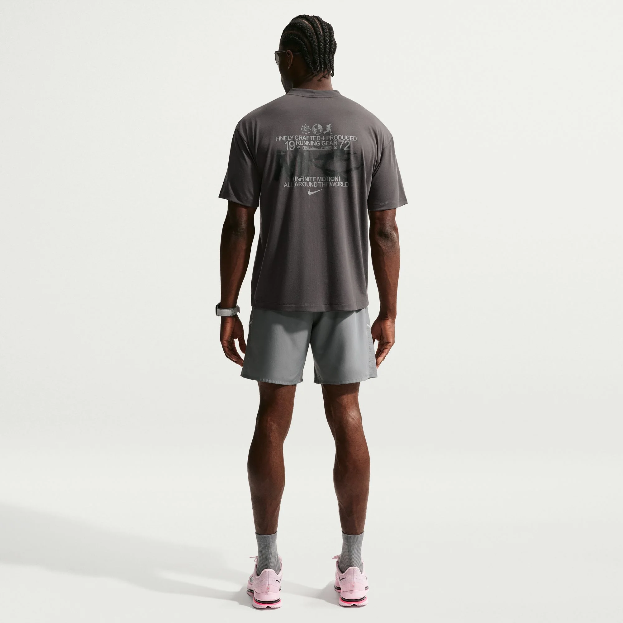Nike Disrupt Tee | Medium Ash / Black | Mens - Image 5