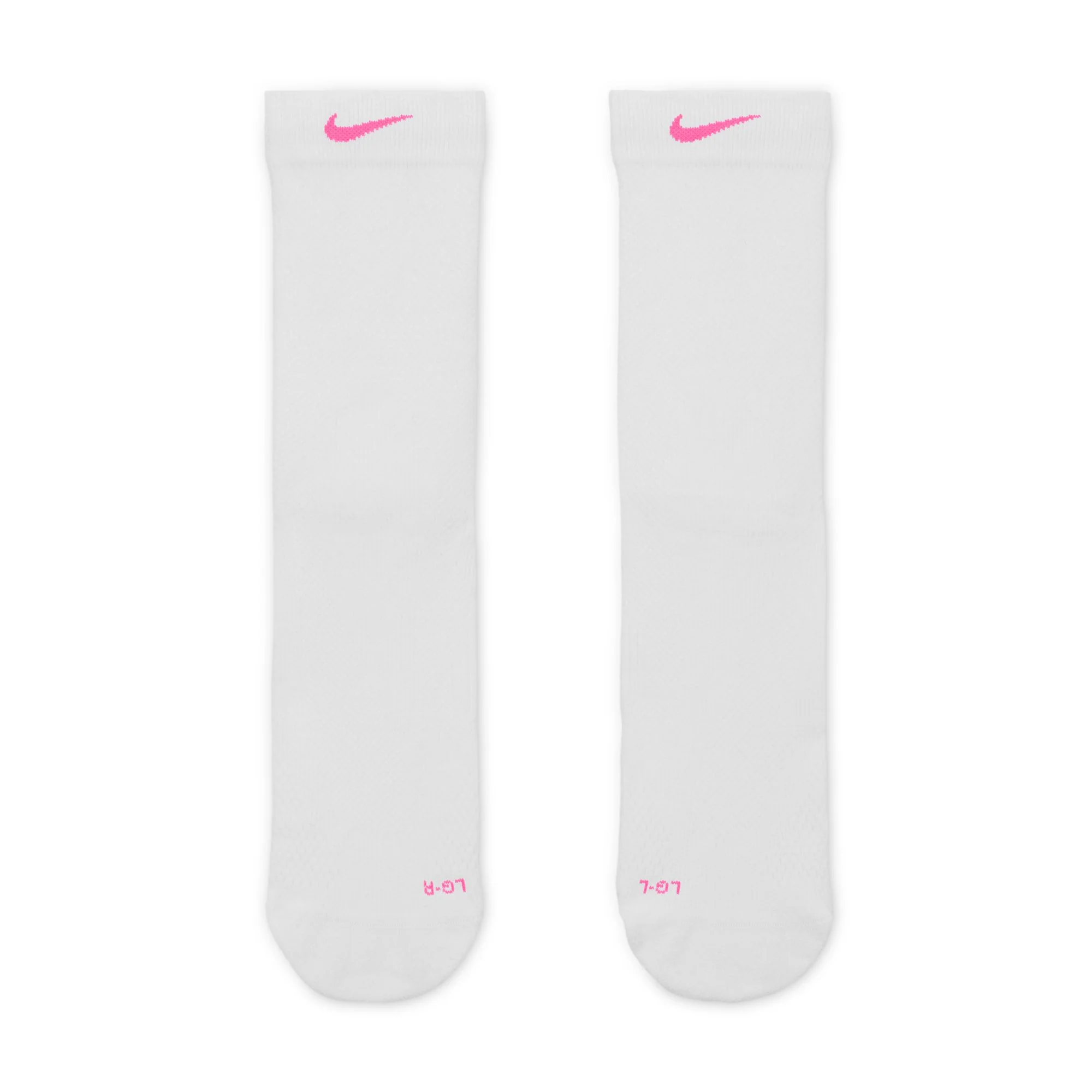 Nike Running Lightweight Sock | Crew Length | White / Hyper Pink - Image 4