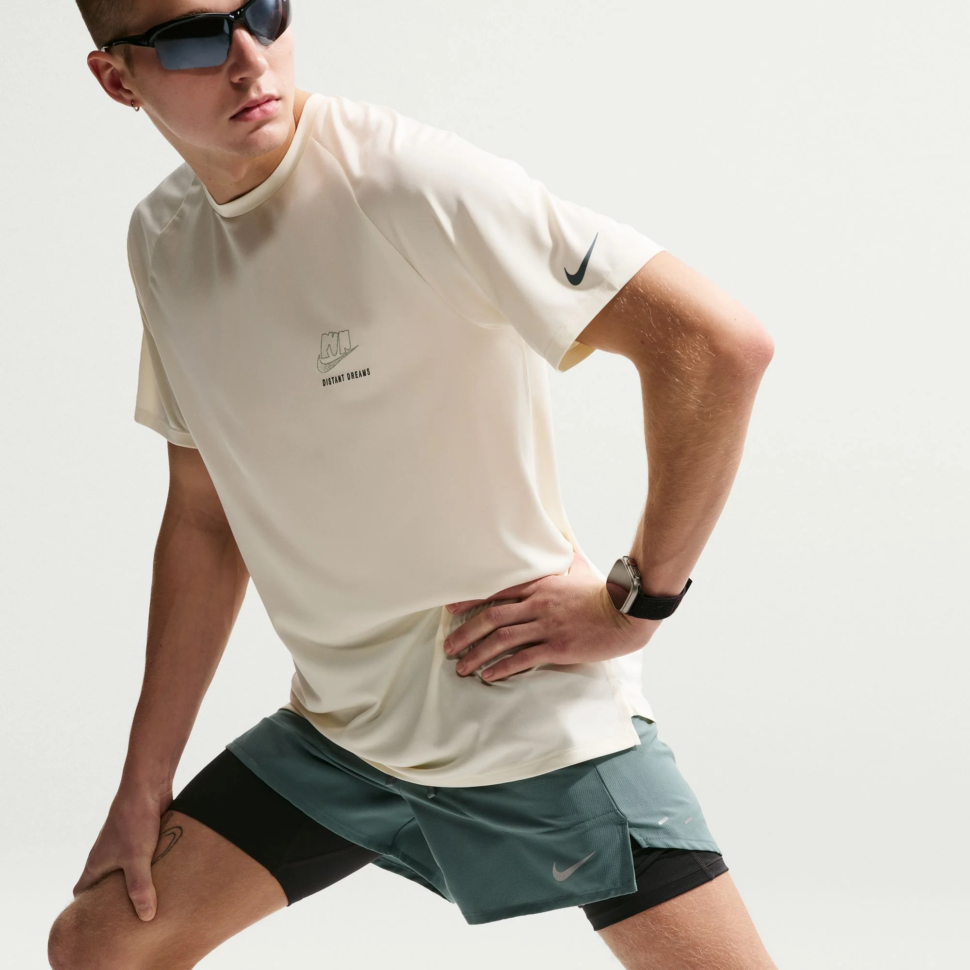 Nike Stride 5" Short | Mineral Slate / Reflective Silver | Mens - Image 6
