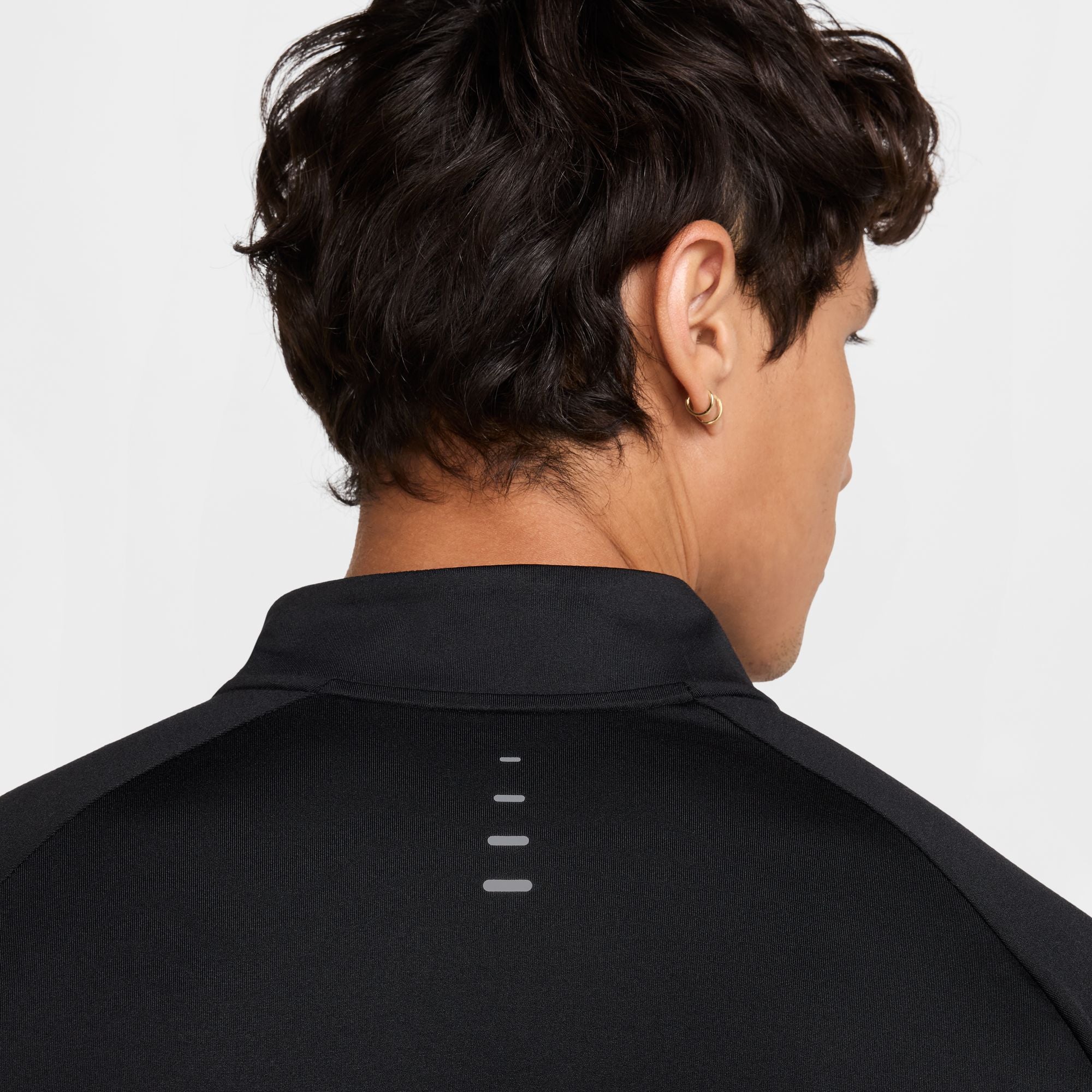 Nike Stride LS Tee | Black / Reflective Silver | Mens - Image 4