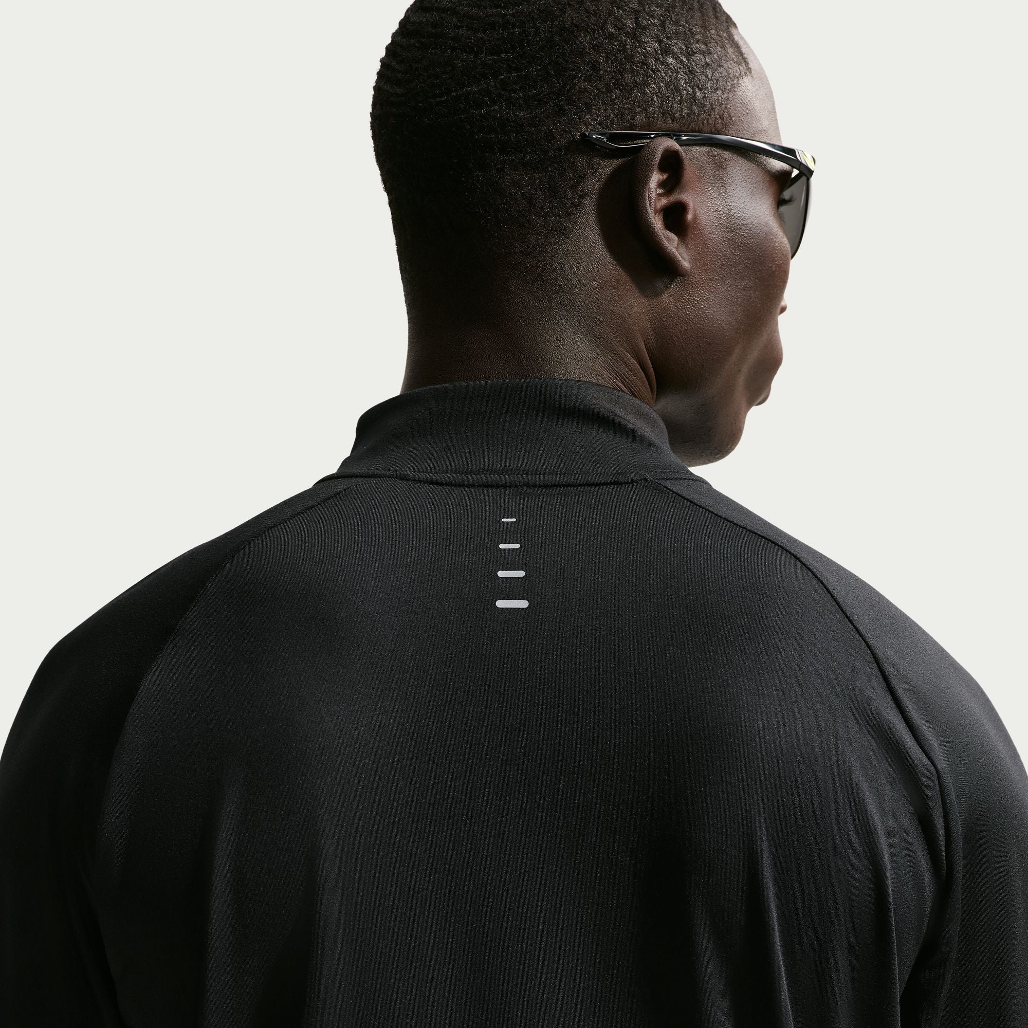 Nike Stride LS Tee | Black / Reflective Silver | Mens - Image 6