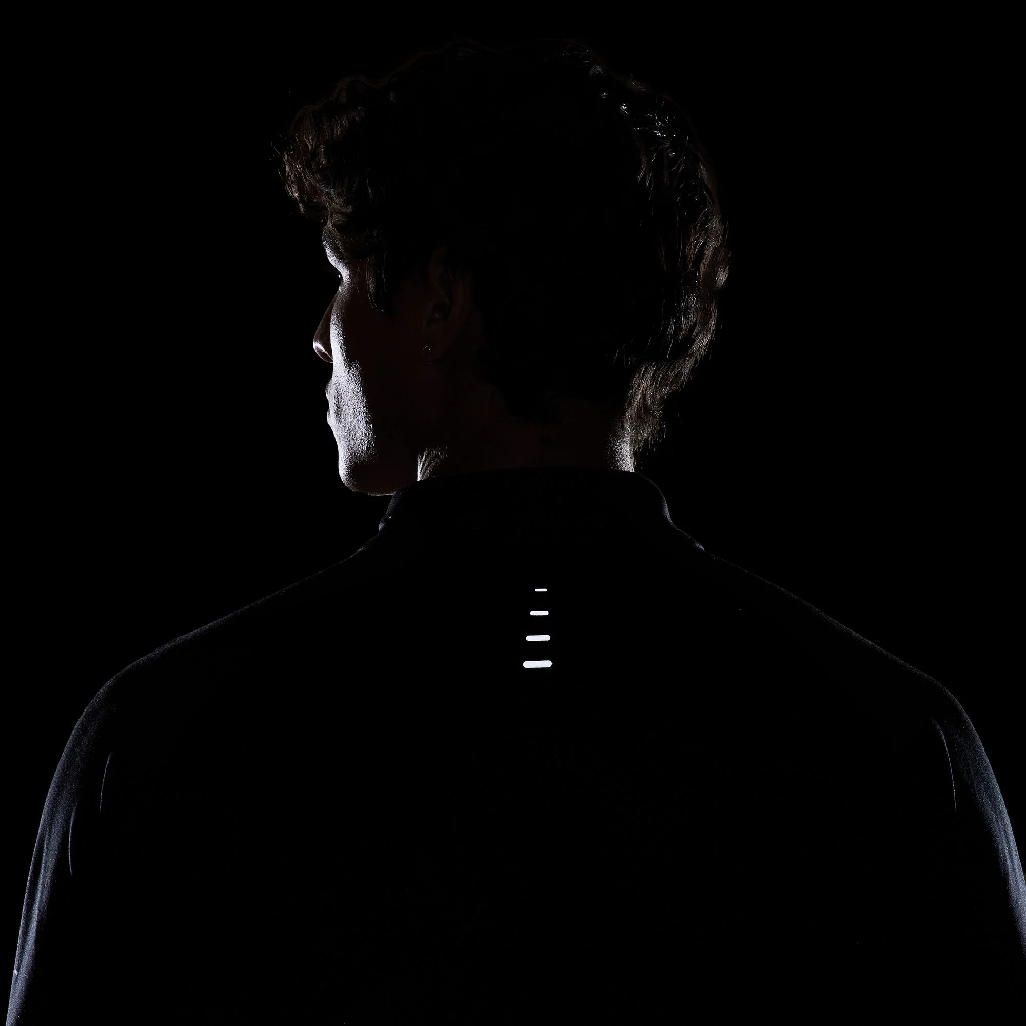 Nike Stride LS Tee | Black / Reflective Silver | Mens - Image 7