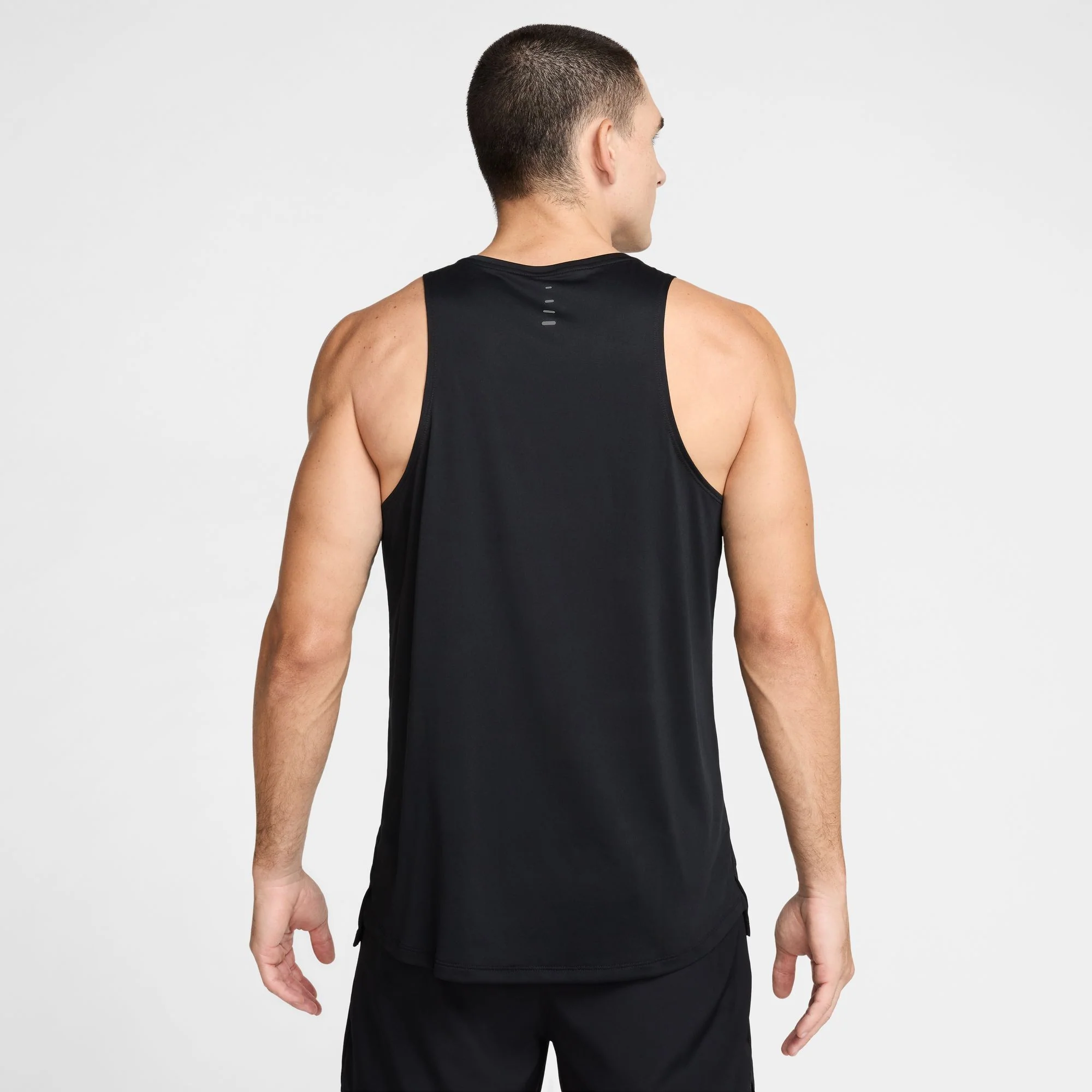 Nike Stride Singlet | Black / Reflective Silver | Mens - Image 2