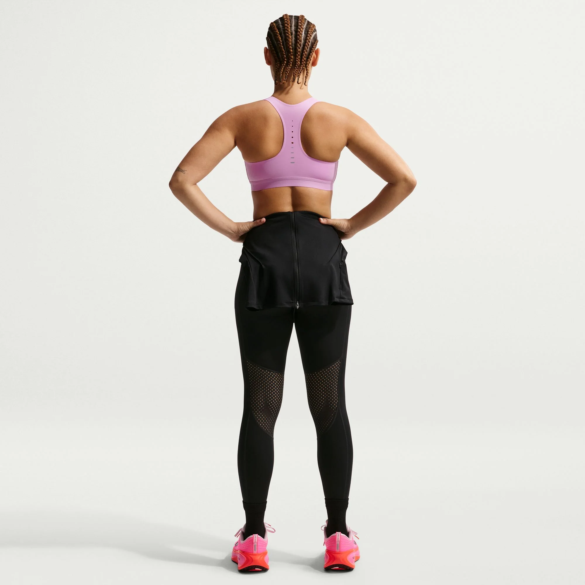 Nike Swift High Support Bra | Light Magenta / Reflective Silver | Womens - Image 4