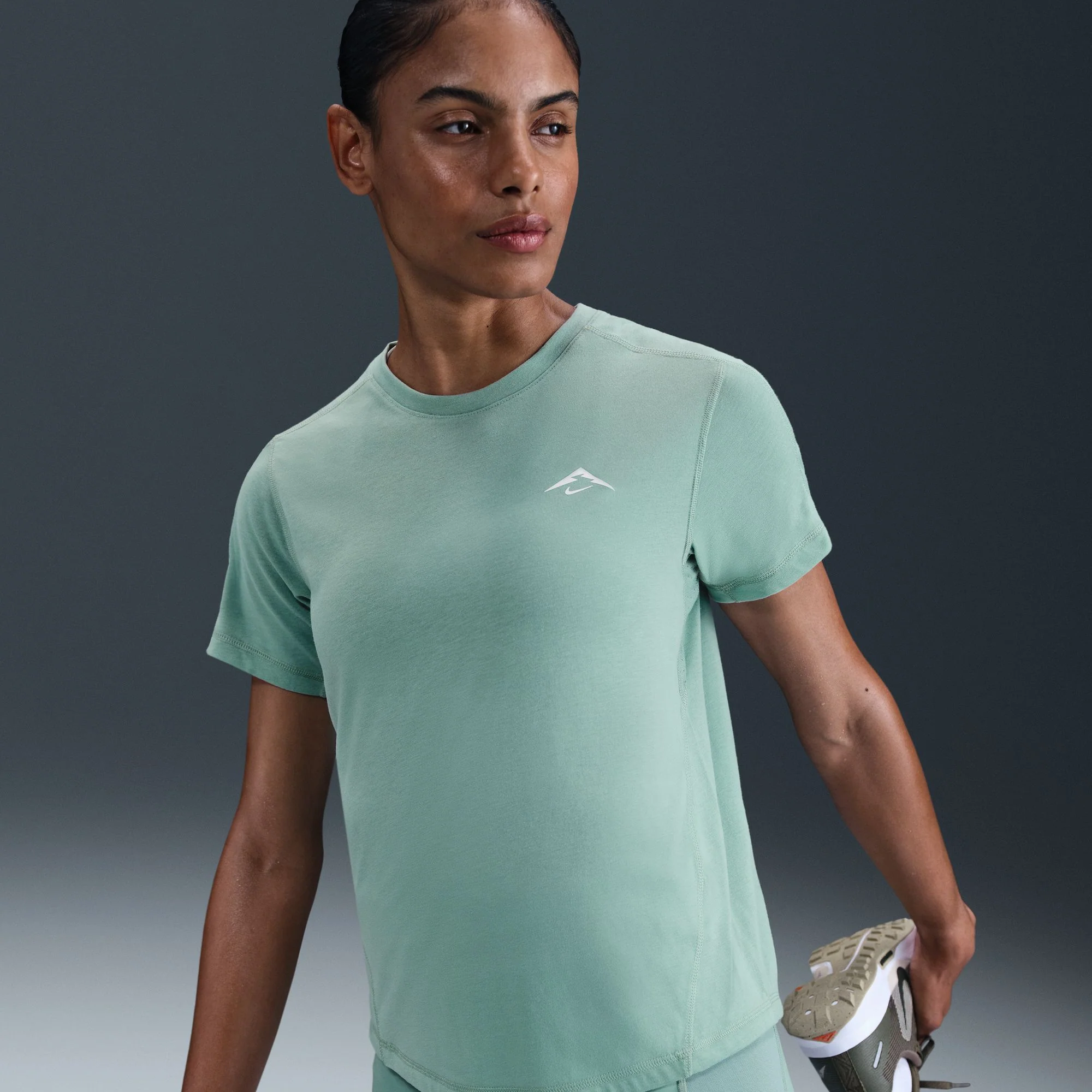 Nike Trail Dri-FIT Tee | Cannon / Summit White | Womens - Image 4