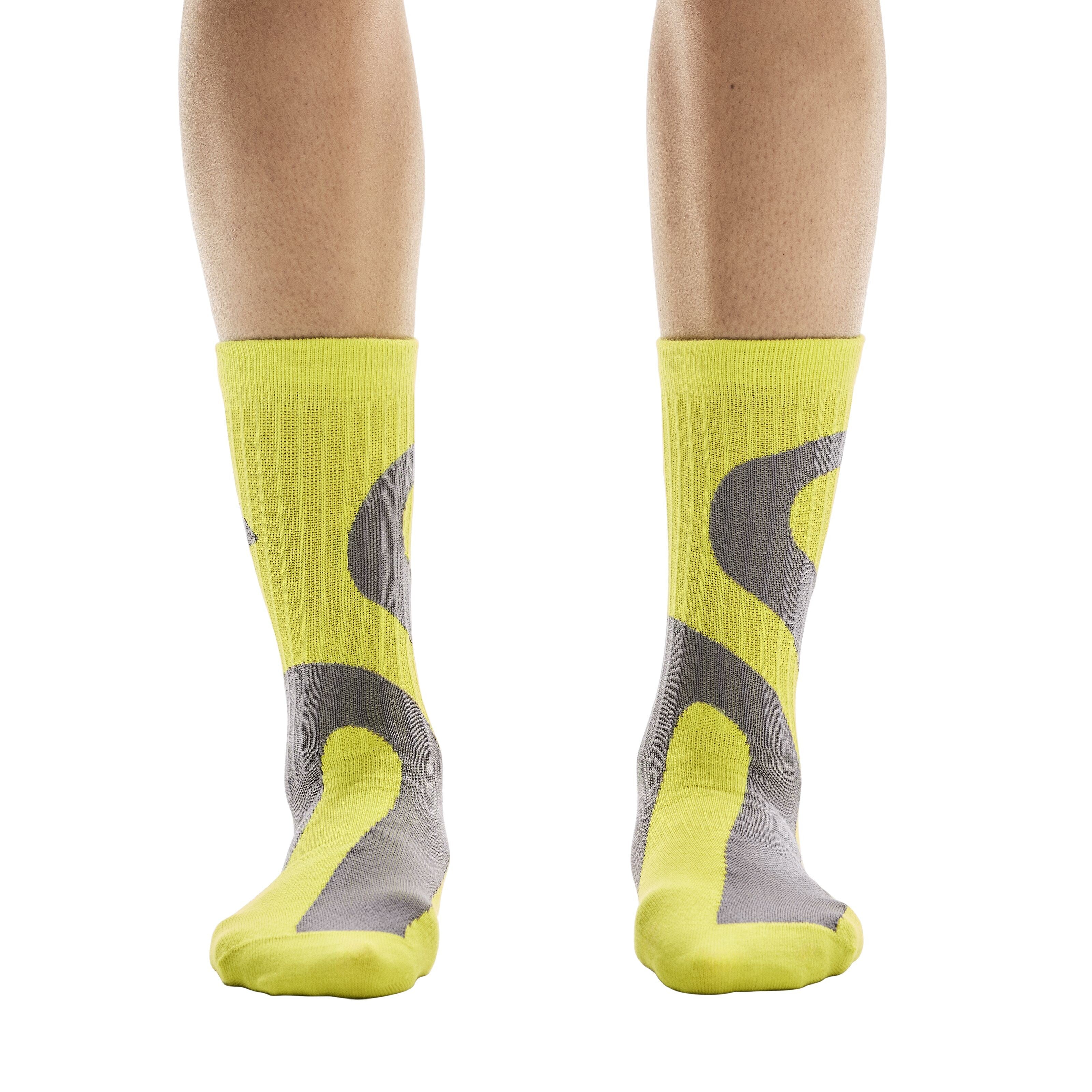 On Liquid Logo Sock High 2 pack | Lime / Eclipse - Image 3
