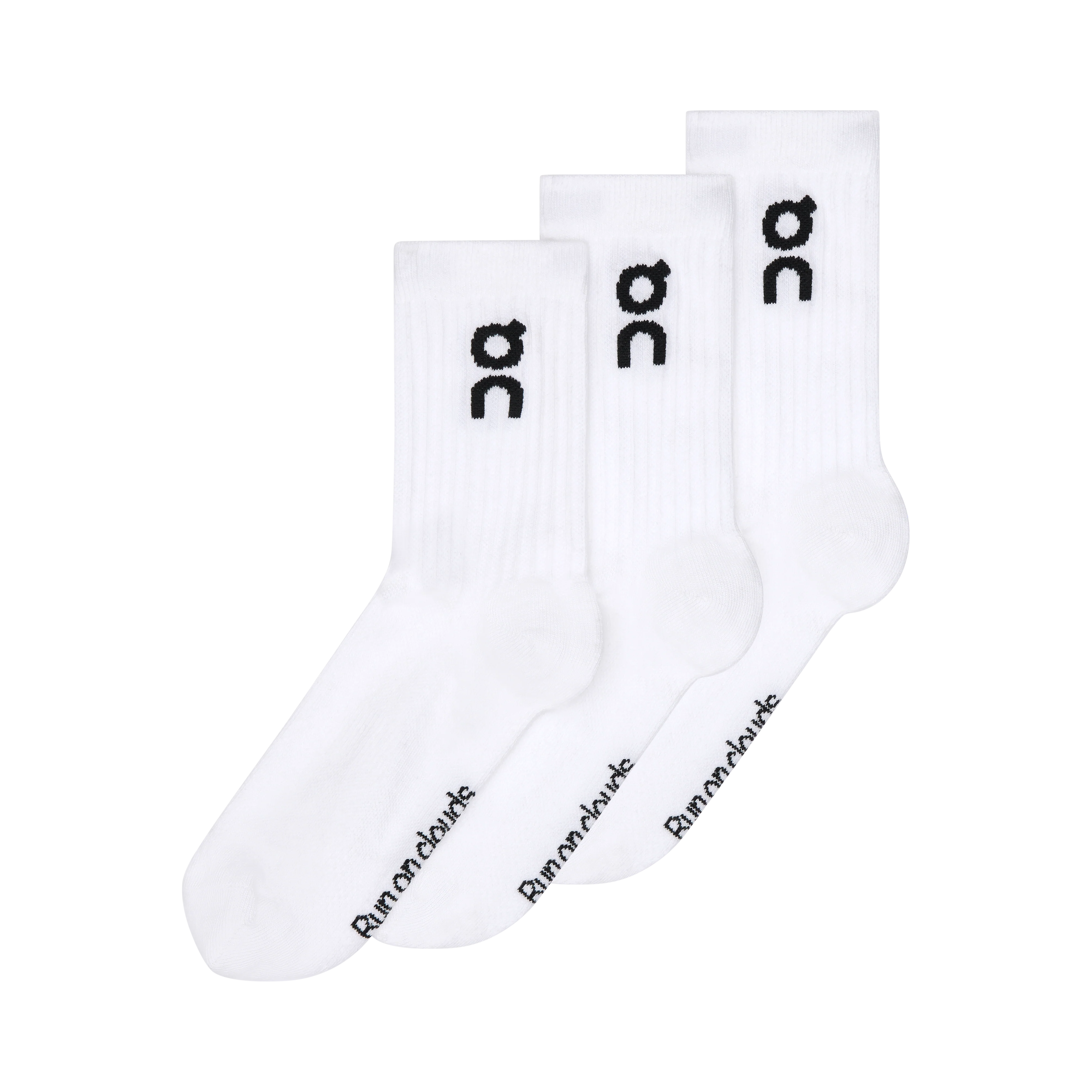 On Logo Sock High 3 Pack | White - Image 2