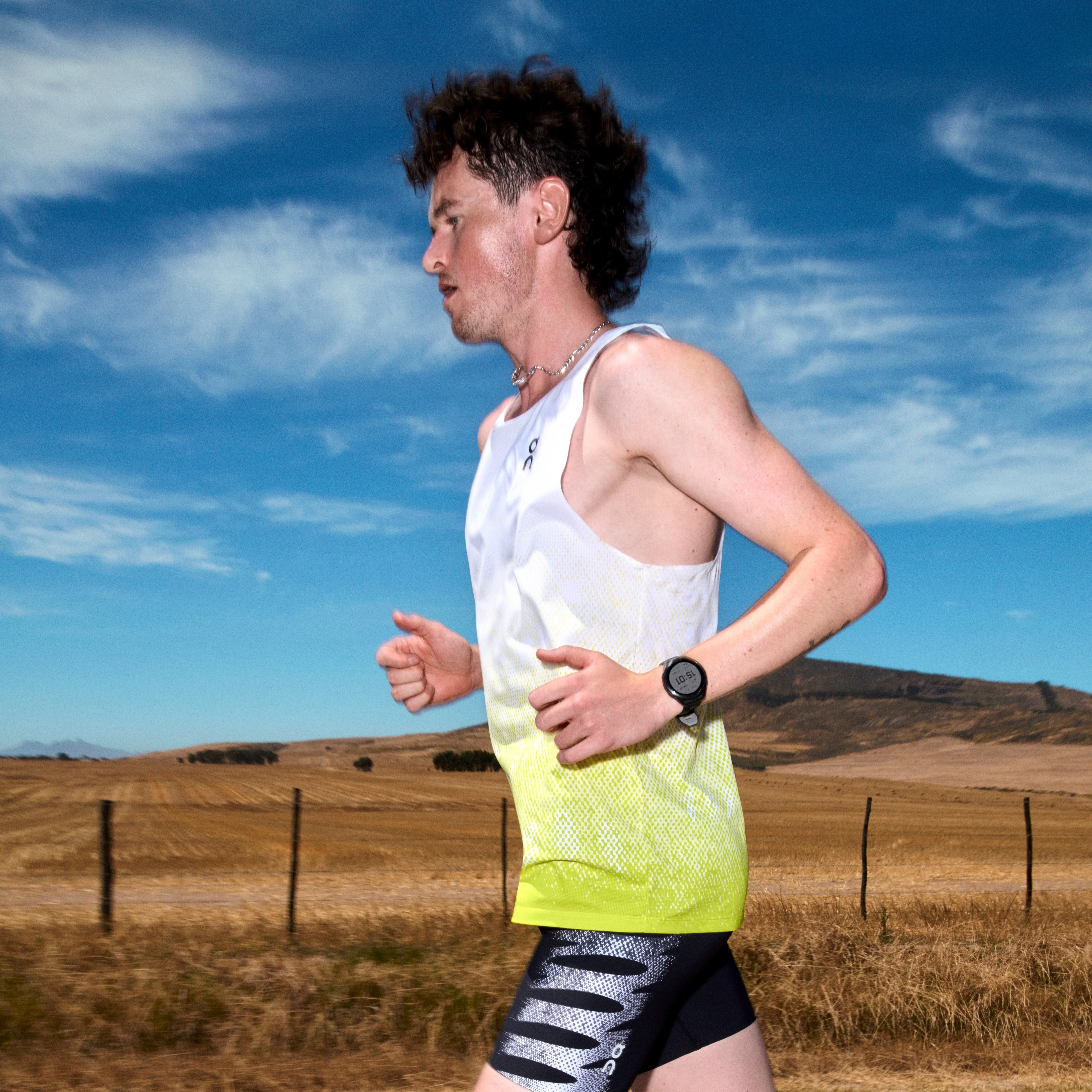 On Zero Singlet | White / Lime | Mens - Image 6