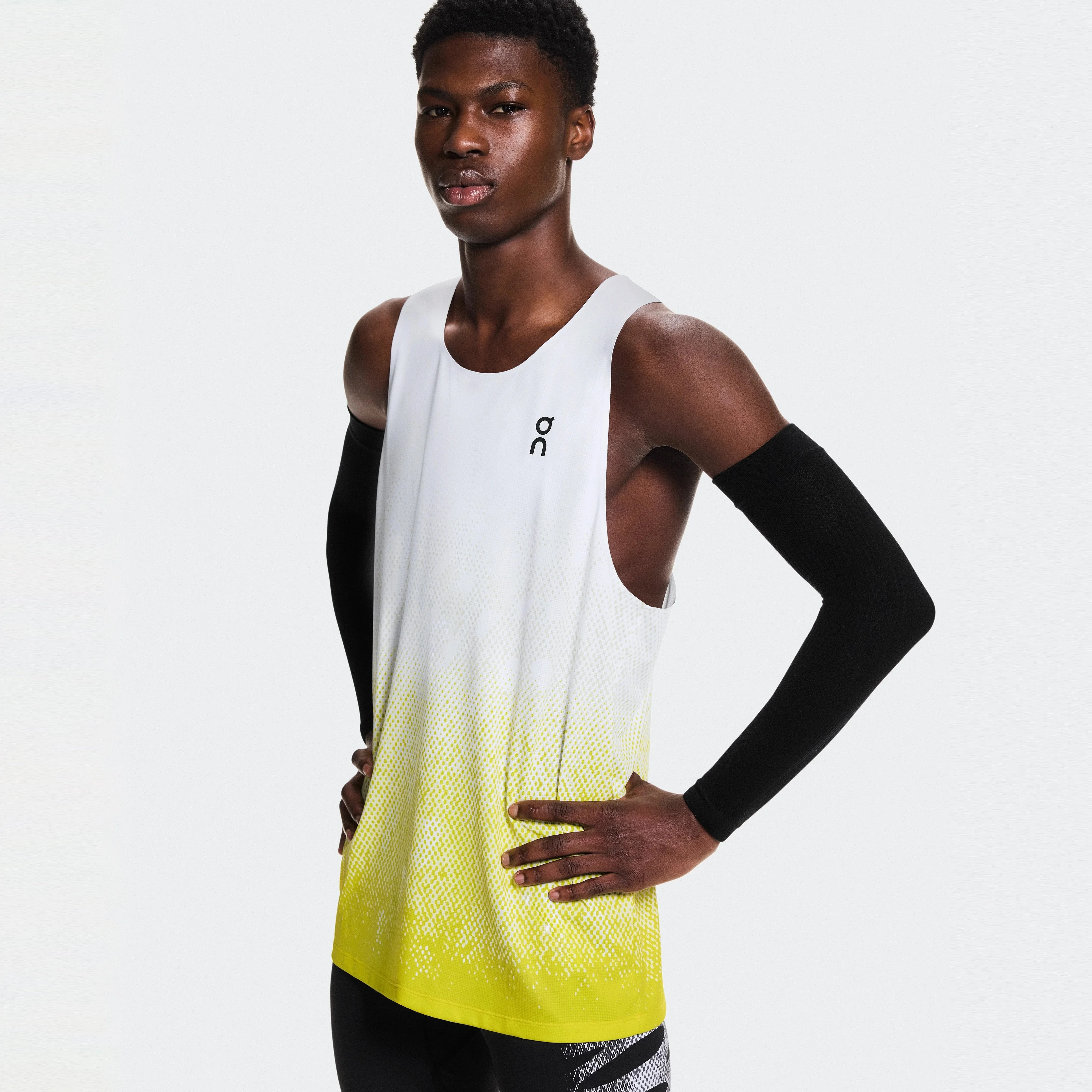 On Zero Singlet | White / Lime | Mens - Image 9