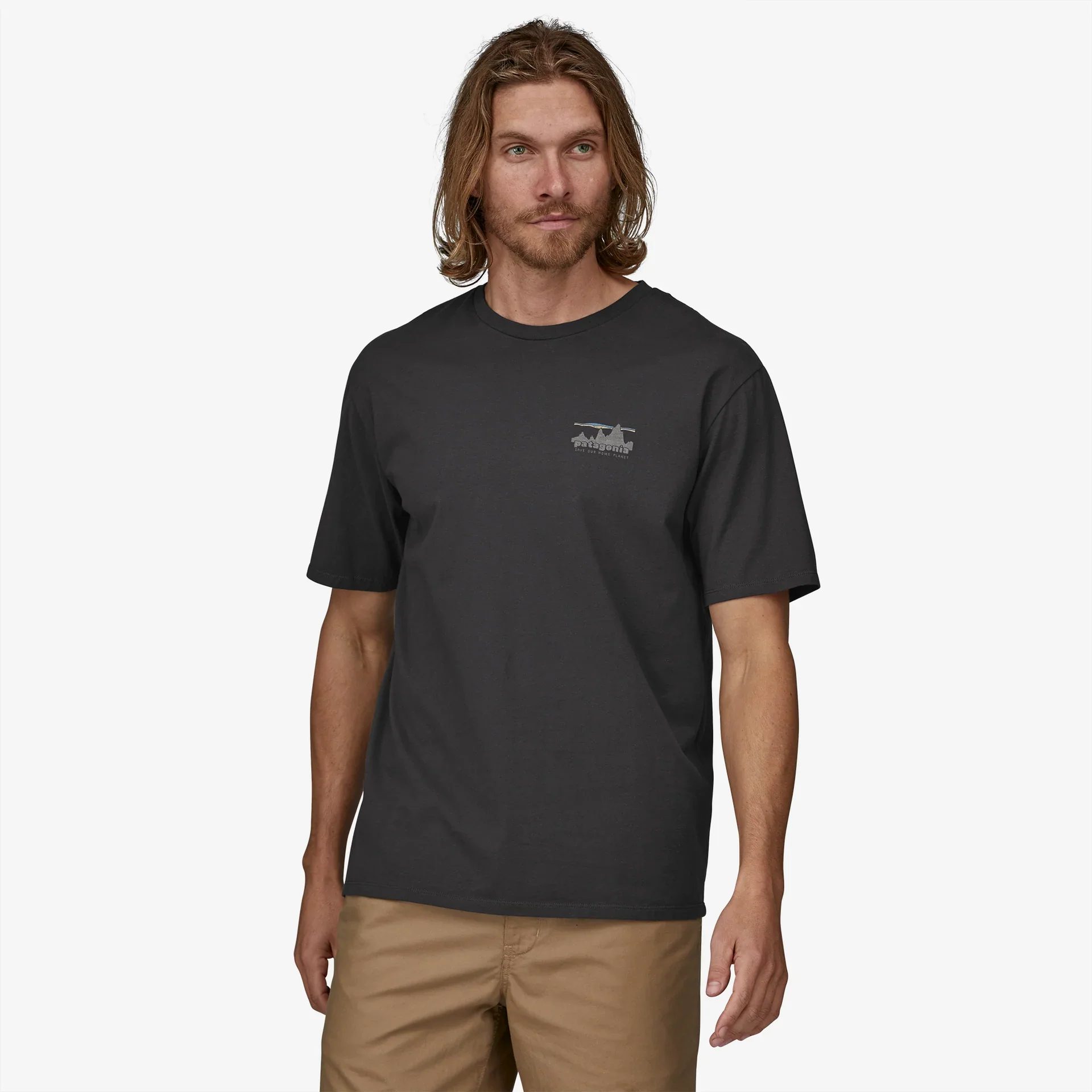 Patagonia '73 Skyline Organic T-Shirt | Ink Black | Mens - Image 3
