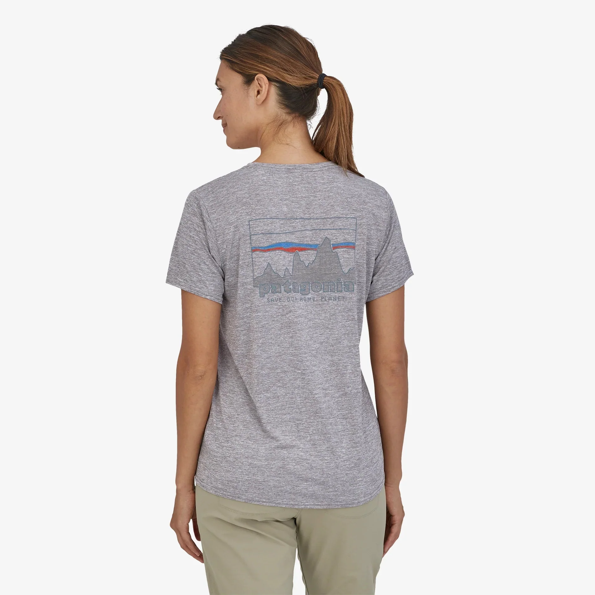 Patagonia Capilene Cool Daily Graphic Shirt | '73 Skyline: Feather Grey | Womens - Image 2