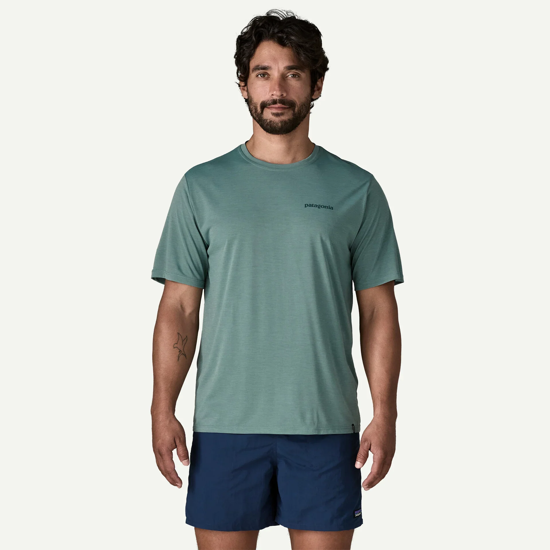 Patagonia Capilene Cool Daily Graphic Shirt | Boardshort Logo: Blue Sage X-Dye | Mens - Image 2