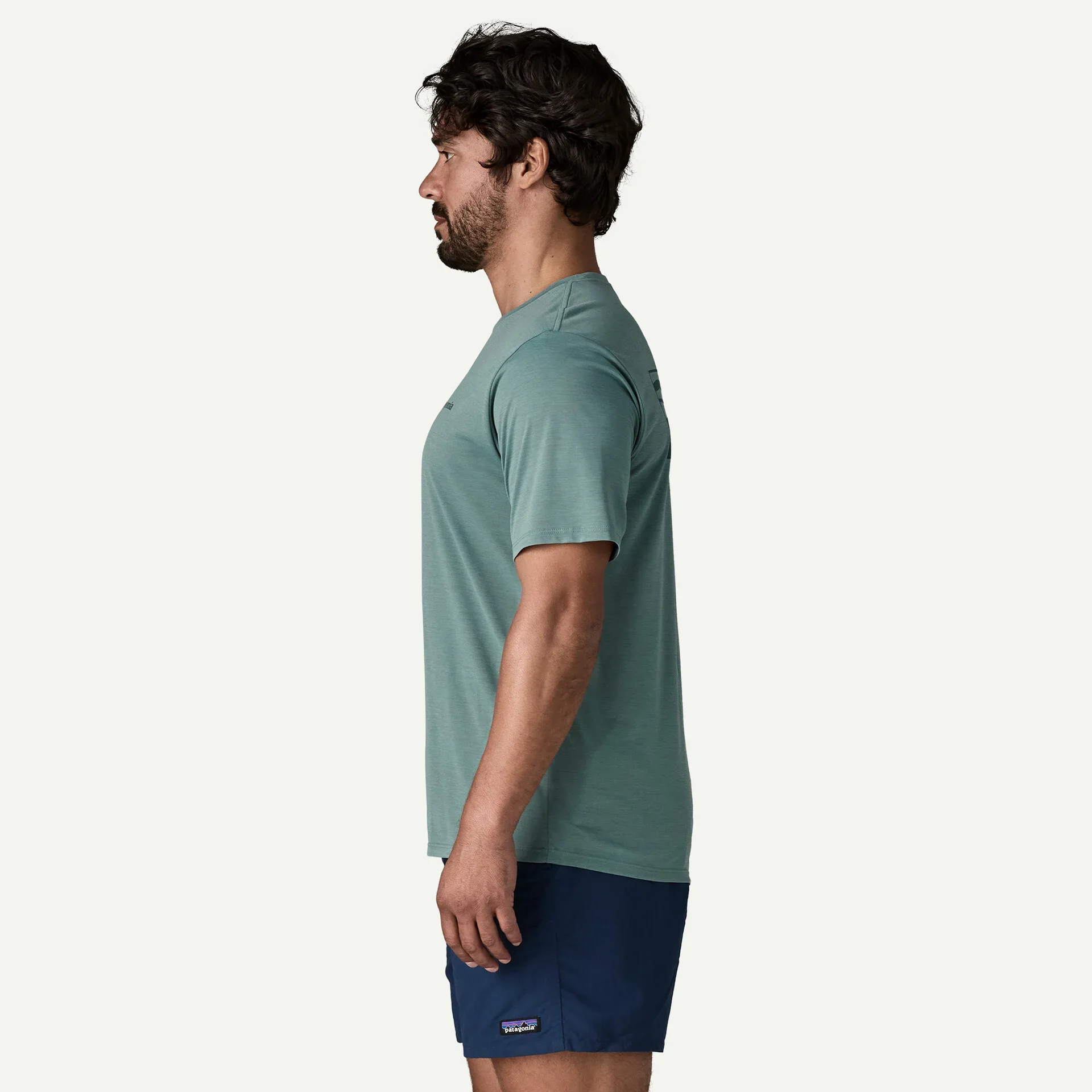 Patagonia Capilene Cool Daily Graphic Shirt | Boardshort Logo: Blue Sage X-Dye | Mens - Image 4