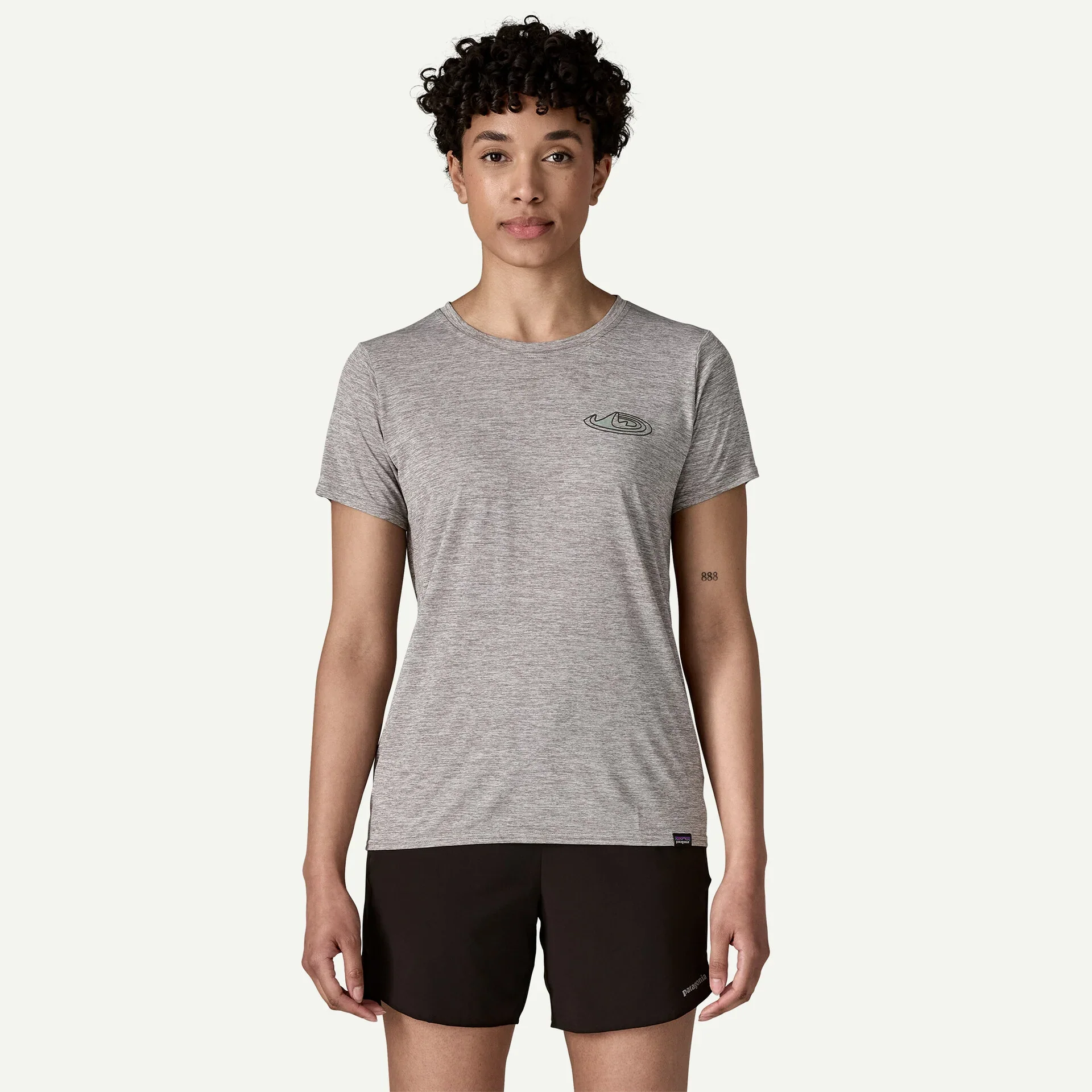 Patagonia Capilene Cool Daily Graphic Shirt - Lands | Made Of: Feather Grey | Womens - Image 2