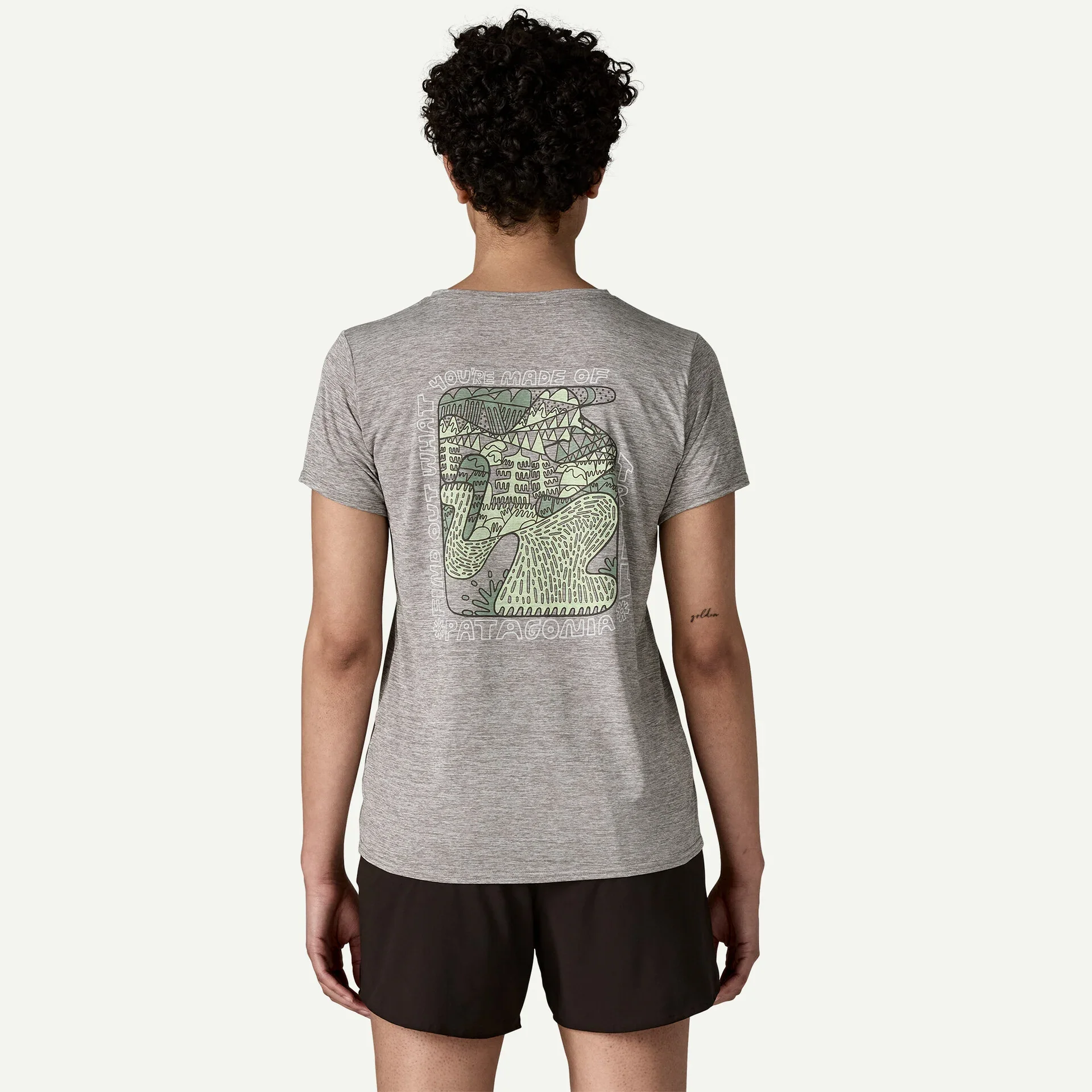 Patagonia Capilene Cool Daily Graphic Shirt - Lands | Made Of: Feather Grey | Womens - Image 3