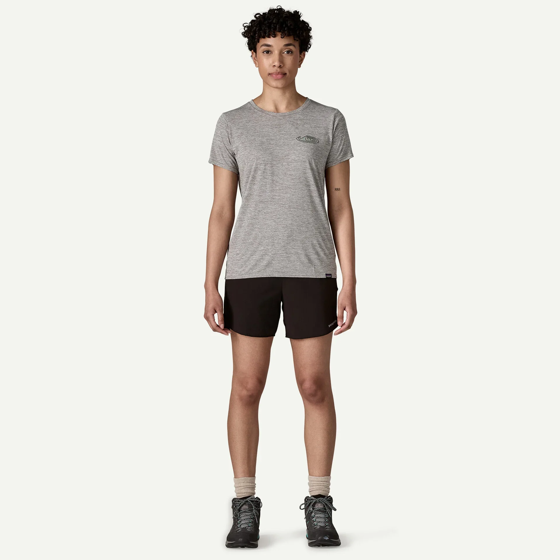 Patagonia Capilene Cool Daily Graphic Shirt - Lands | Made Of: Feather Grey | Womens - Image 4