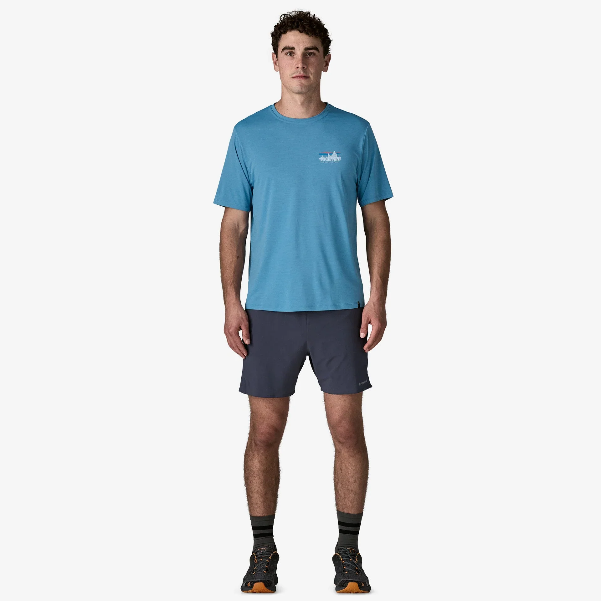 Patagonia Capilene Cool Daily Graphic Shirt | '73 Skyline: Shore Blue / Light Shore Blue X-Dye | Mens - Image 5